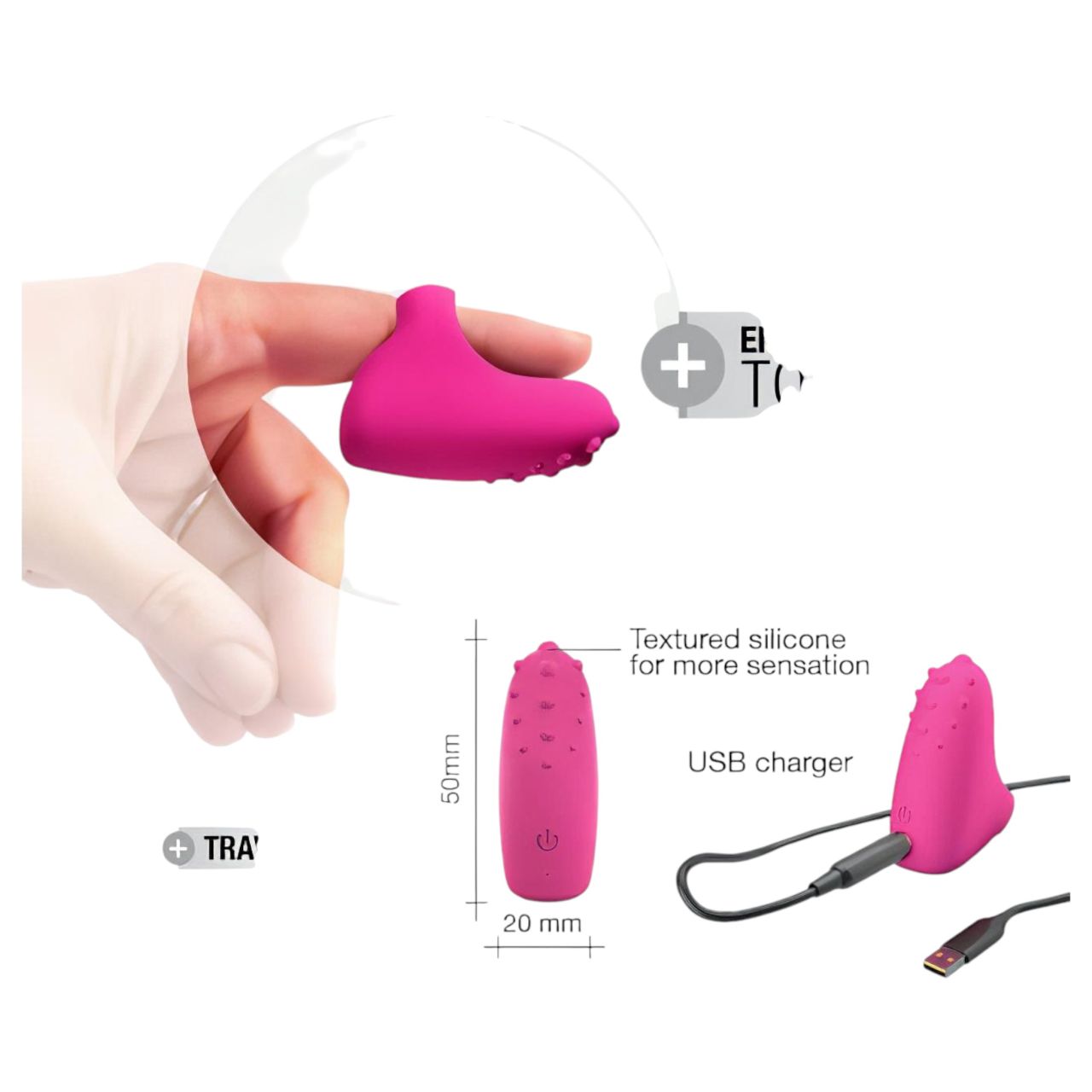 Dorcel Magic Finger - akkus, ujjvibrátor (pink) Dorcel Magic Finger - akkus, ujjvibrátor (pink)