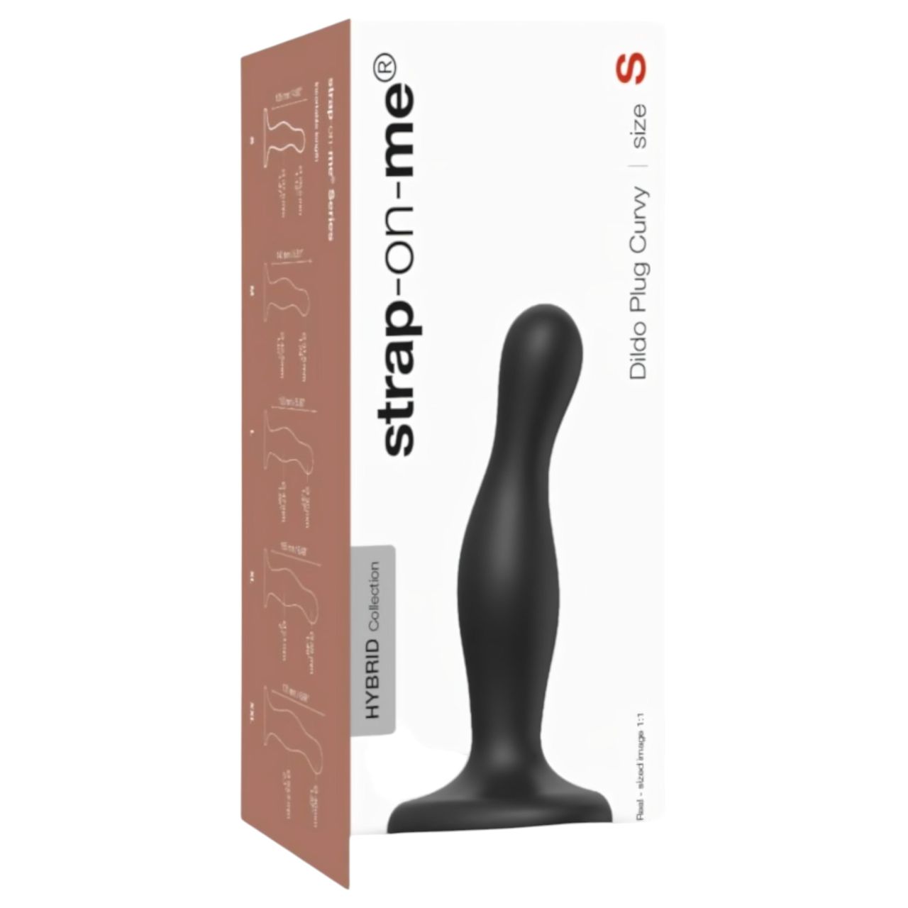 Strap-on-me Curvy S - hullámos, tapadókorongos dildó (fekete) Strap-on-me Curvy S - hullámos, tapadókorongos dildó (fekete)