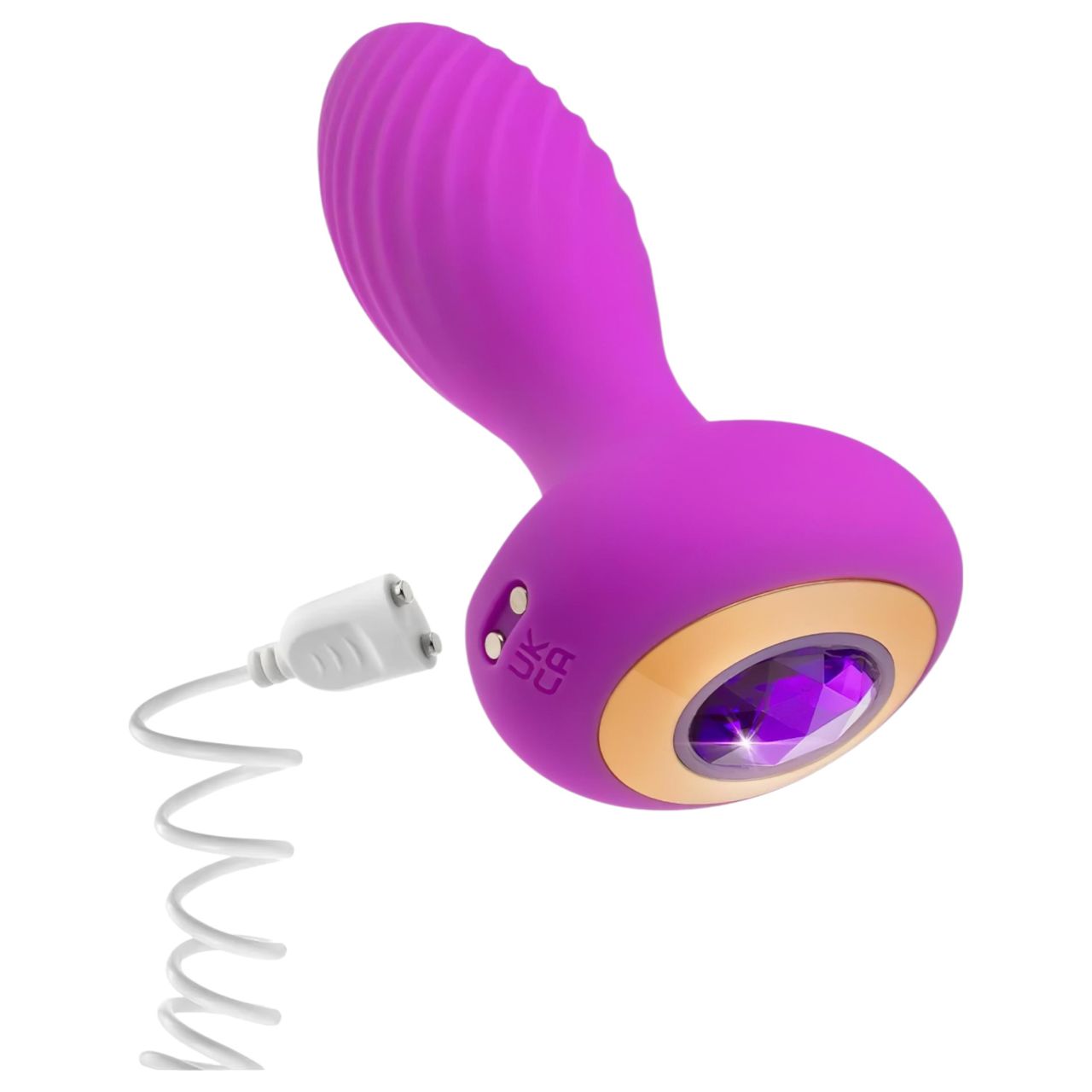 Oh My Gem - vibrációs anál plug kővel (lila) Oh My Gem - vibrációs anál plug kővel (lila)