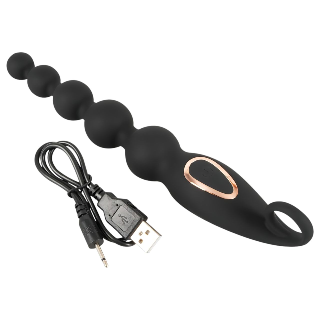 ANOS Anal Beads - gyöngyös anál vibrátor (fekete) ANOS Anal Beads - gyöngyös anál vibrátor (fekete)