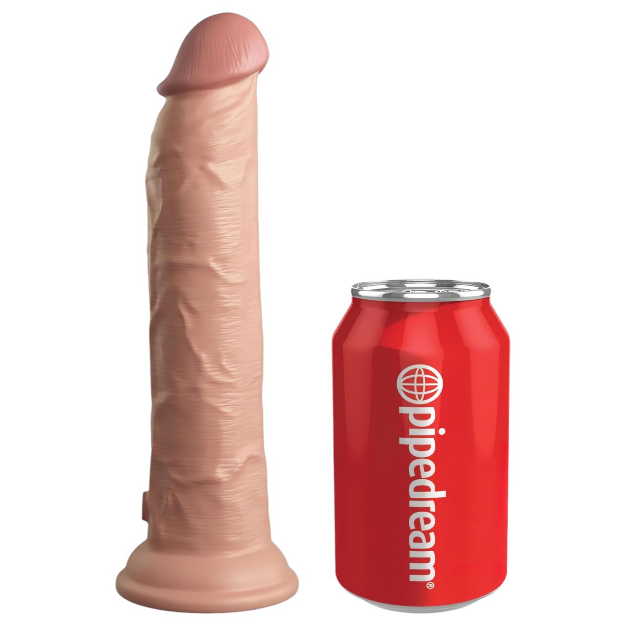 King Cock Elite 9 - tapadókorongos vibrátor 23cm - natúr King Cock Elite 9 - tapadókorongos vibrátor 23cm - natúr