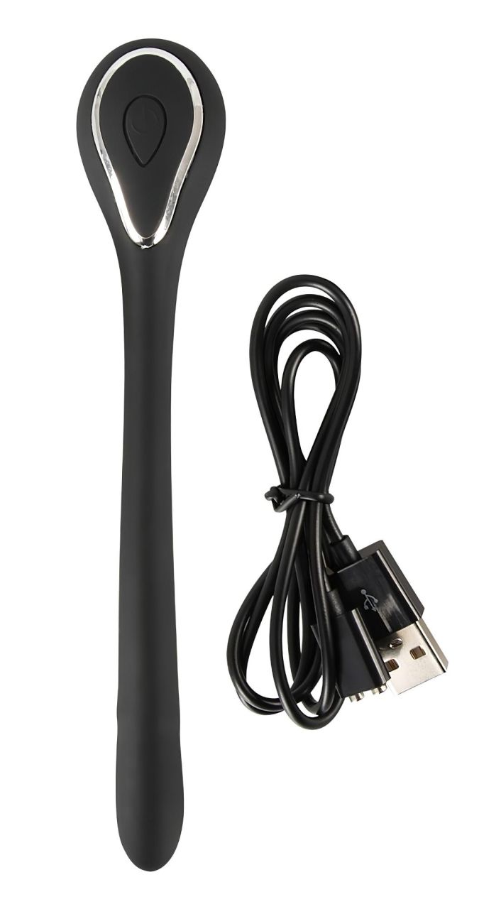 Penis Plug Dilator - akkus, vibrációs dilátor (1,1cm) - fekete Penis Plug Dilator - akkus, vibrációs dilátor (1,1cm) - fekete
