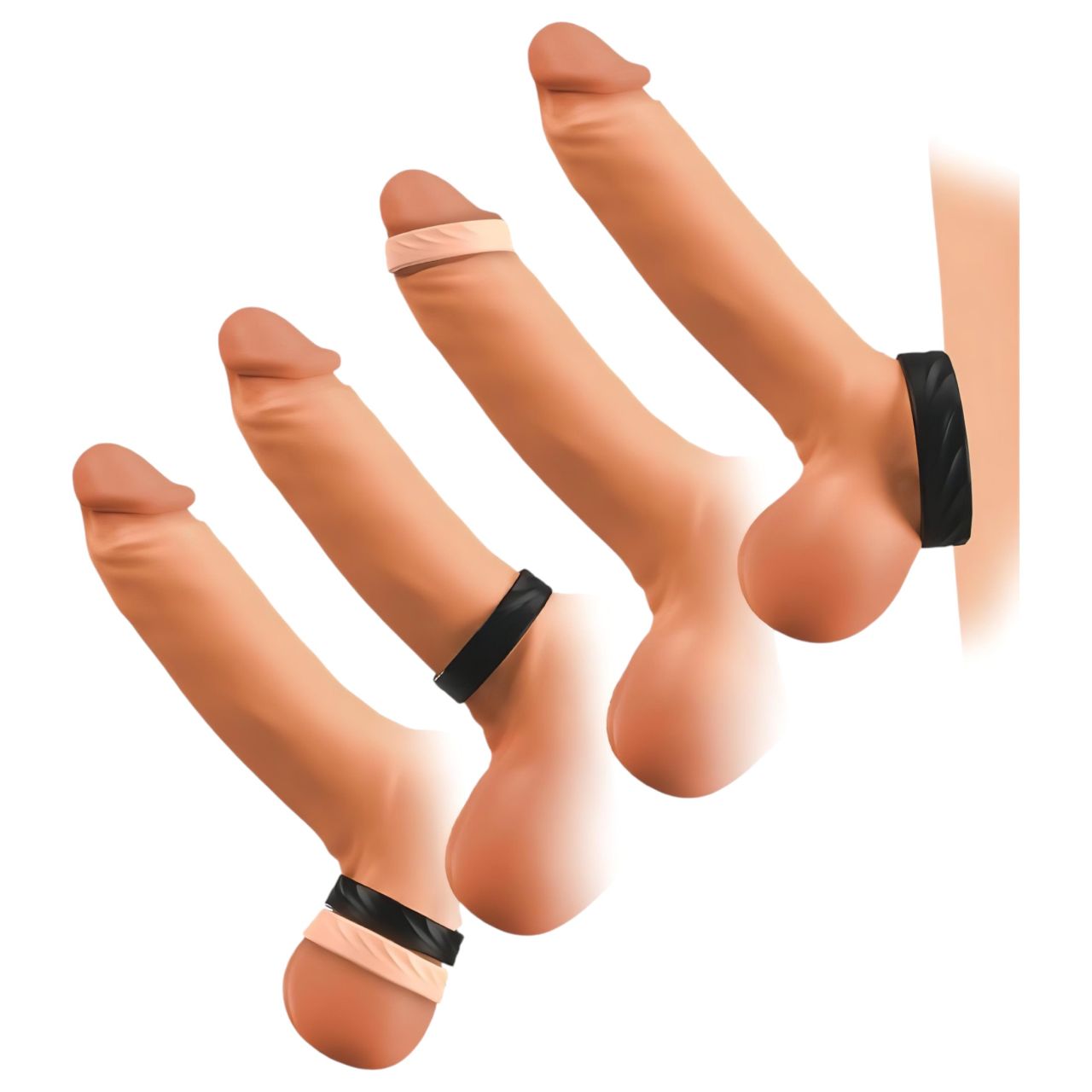You2Toys 4in1 - pénisz- és heregyűrű szett (natúr-fekete) You2Toys 4in1 - pénisz- és heregyűrű szett (natúr-fekete)