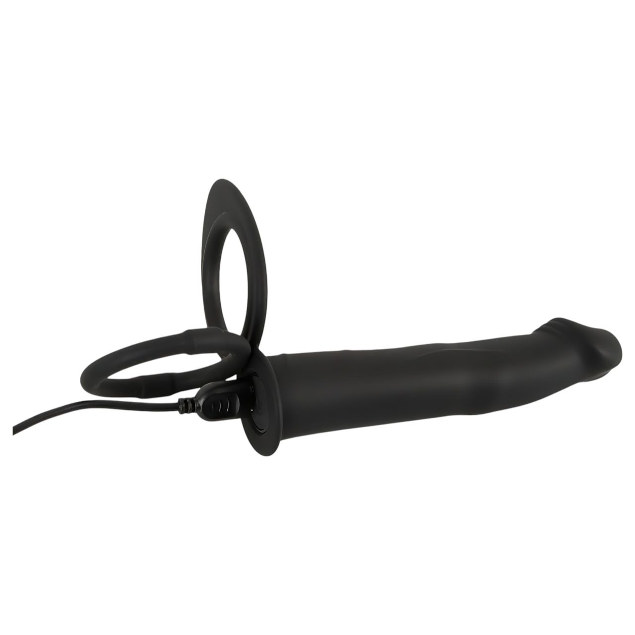 Black Velvet Double F - felcsatolható anál vibrátor (fekete) Black Velvet Double F - felcsatolható anál vibrátor (fekete)