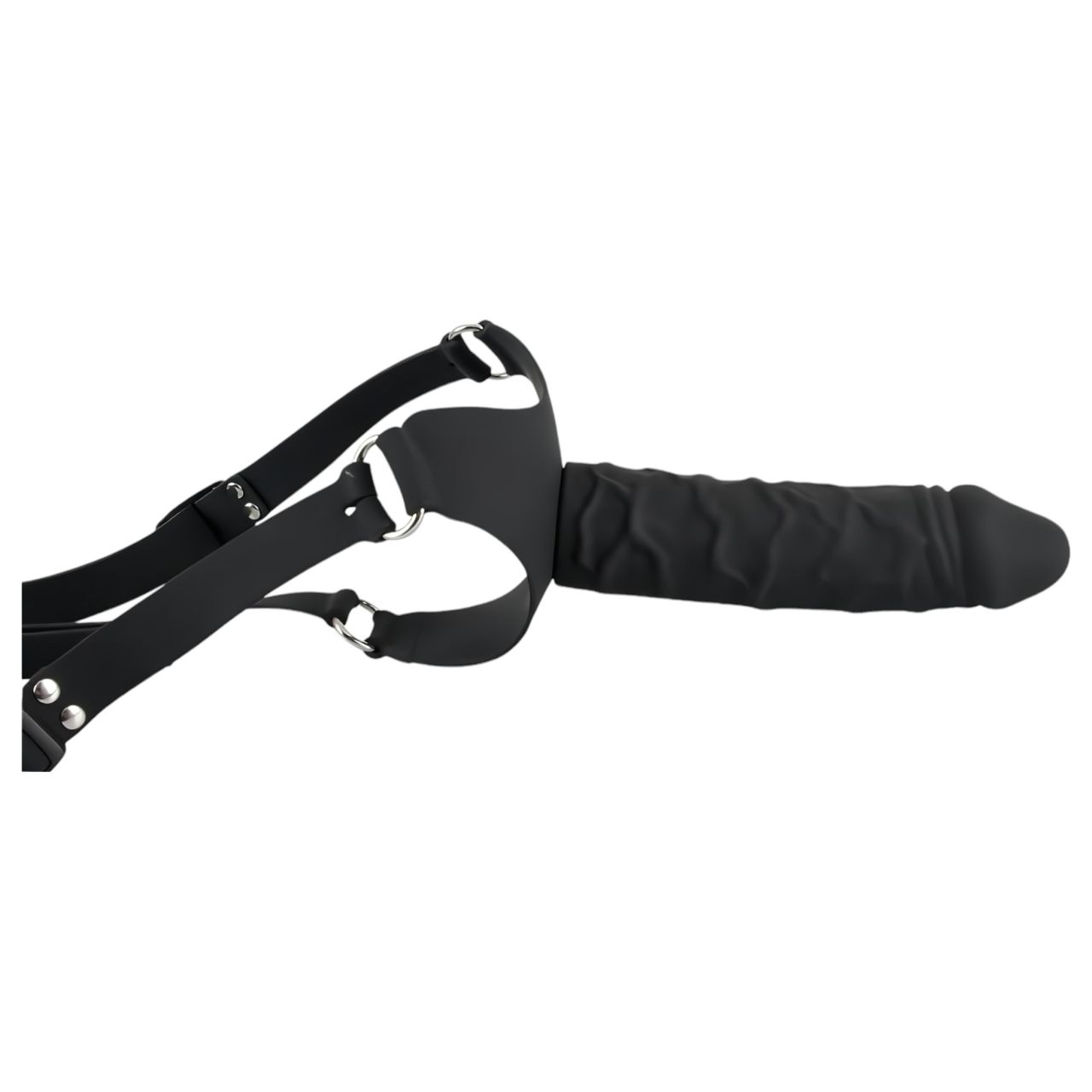 You2Toys - Silicone Strap-On - felcsatolható dildó (fekete) You2Toys - Silicone Strap-On - felcsatolható dildó (fekete)