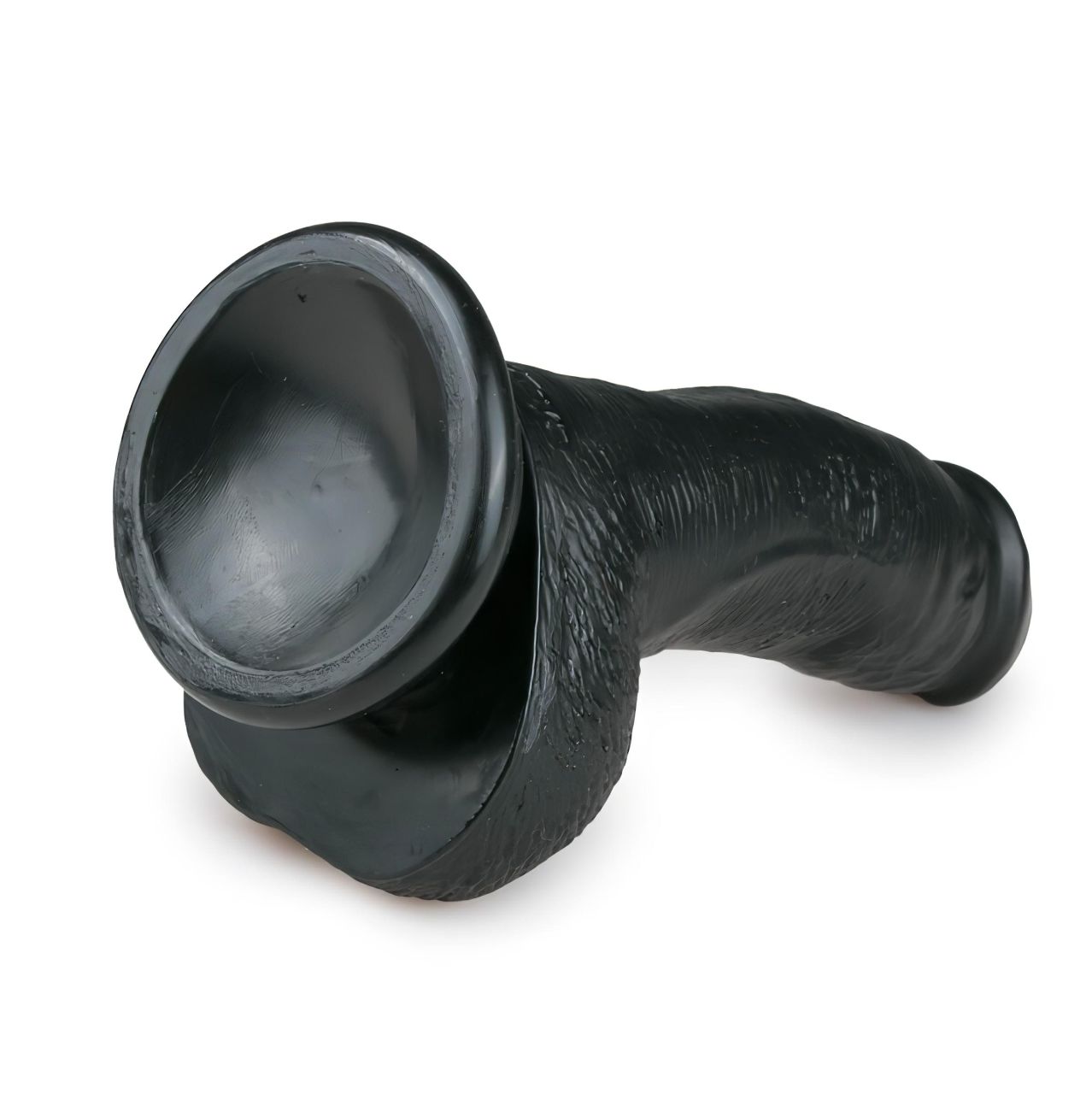Easytoys - tapadókorongos, herés dildó (15cm) - fekete Easytoys - tapadókorongos, herés dildó (15cm) - fekete