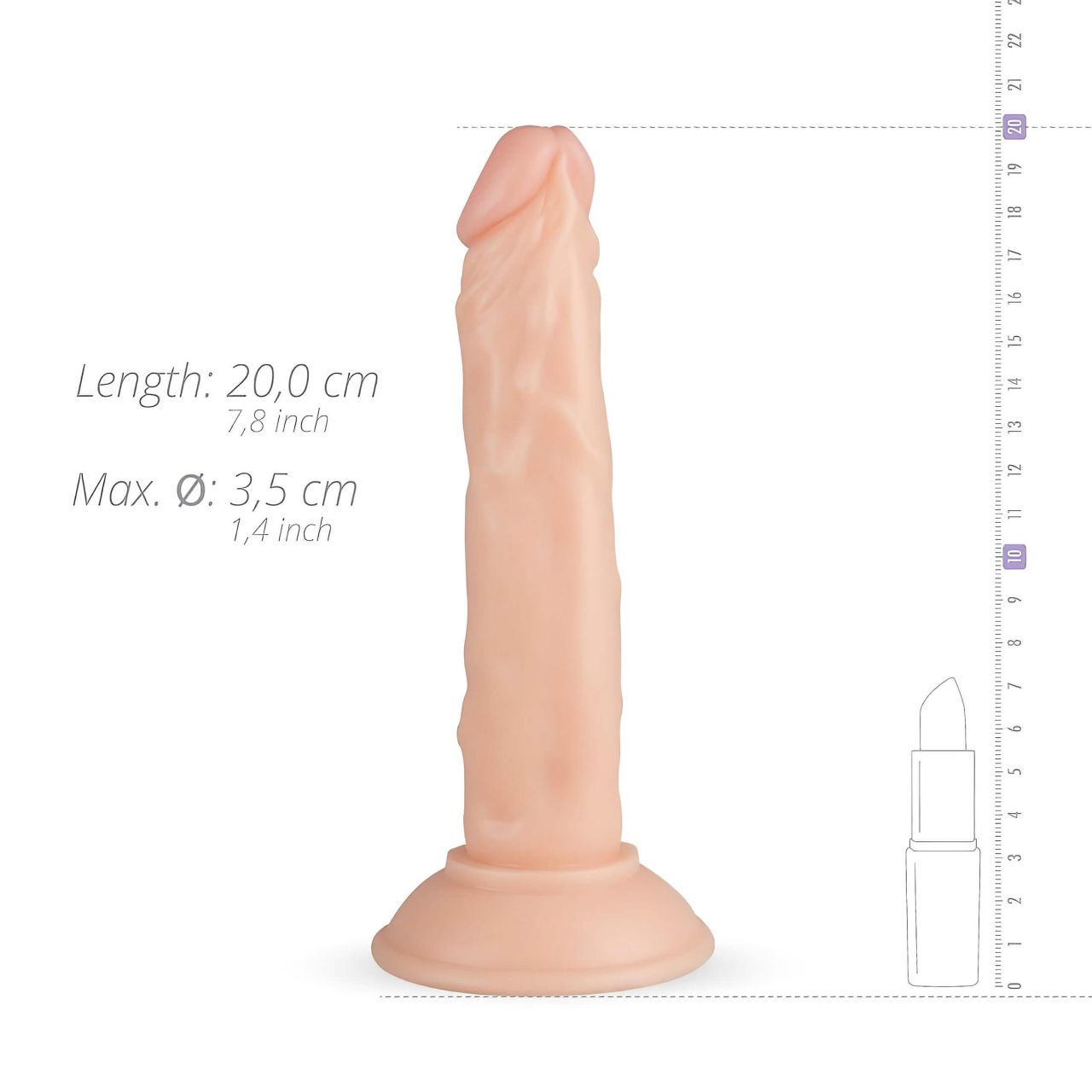 Real Fantasy Blane - élethű dildó - 20cm (natúr) Real Fantasy Blane - élethű dildó - 20cm (natúr)