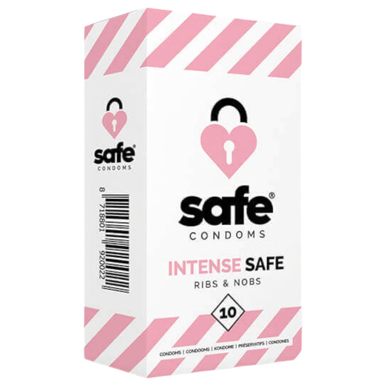 SAFE Intense Safe - bordázott-pontozott óvszer (10db) SAFE Intense Safe - bordázott-pontozott óvszer (10db)