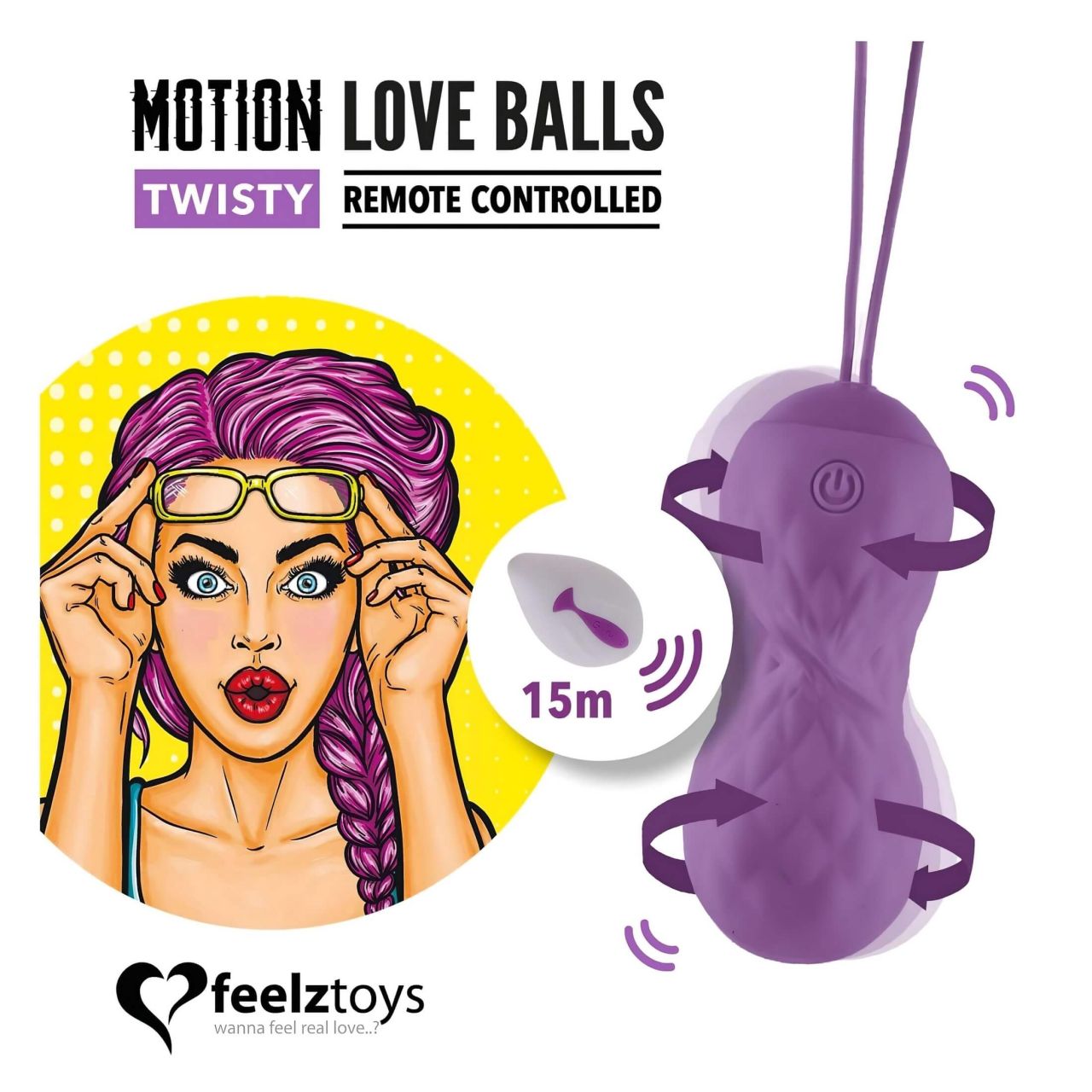 FEELZTOYS Twisty - forgó vibrációs tojás (lila) FEELZTOYS Twisty - forgó vibrációs tojás (lila)