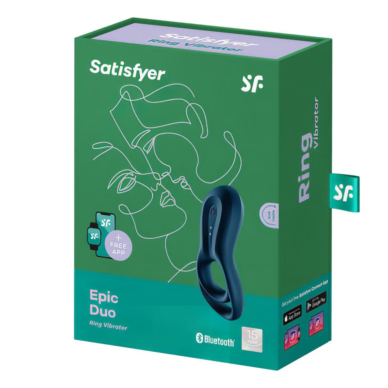 Satisfyer Epic Duo - okos vibrációs péniszgyűrű (fekete) Satisfyer Epic Duo - okos vibrációs péniszgyűrű (fekete)