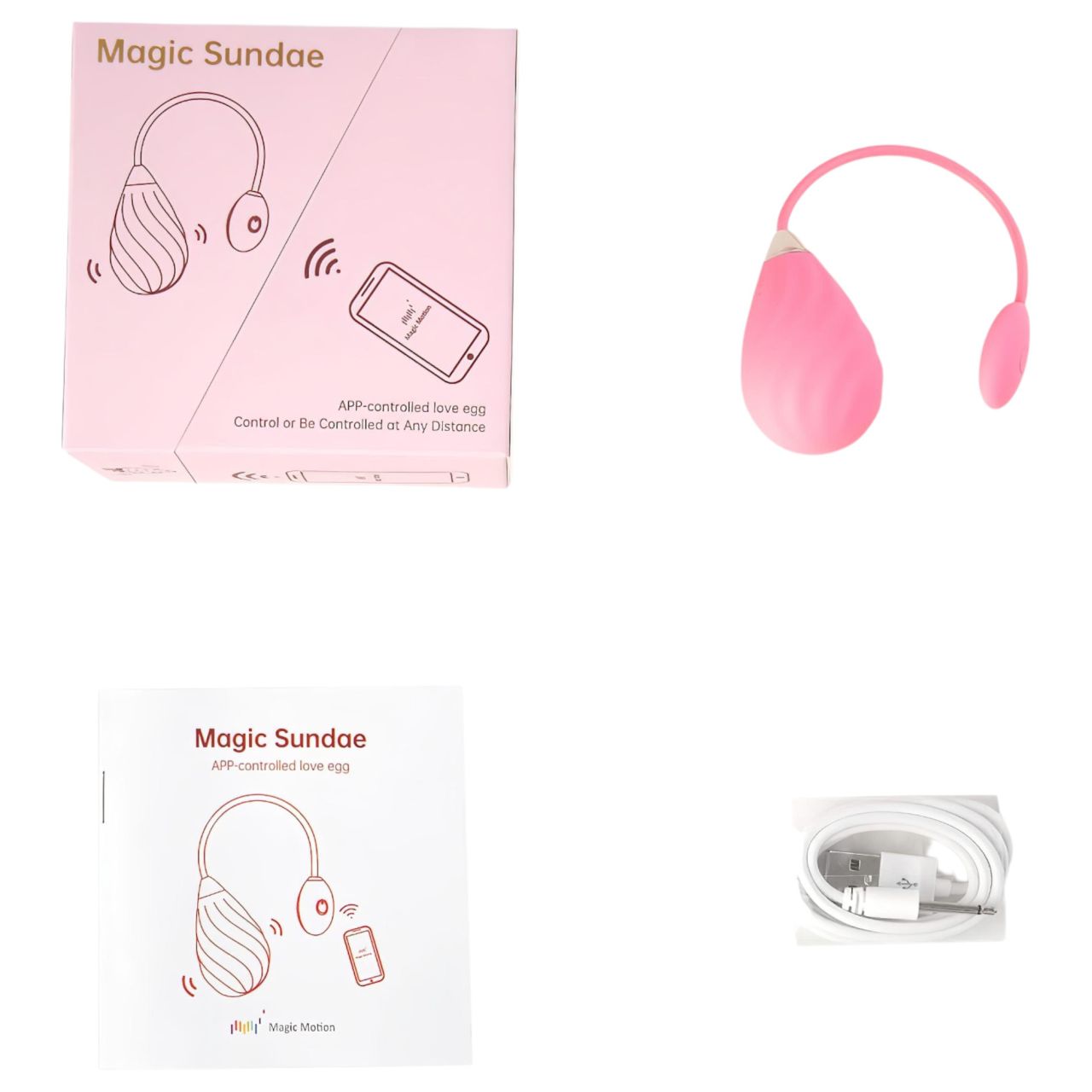 Magic Motion Sundae - okos, akkus vibrációs tojás (pink) Magic Motion Sundae - okos, akkus vibrációs tojás (pink)