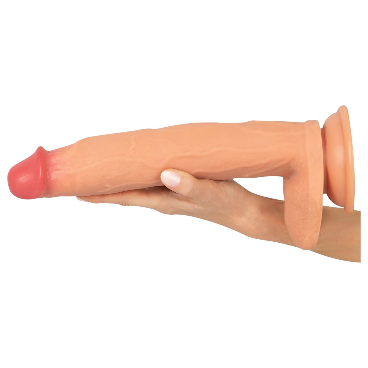 Realistixxx Real Giant - extra nagy, herés dildó (natúr)