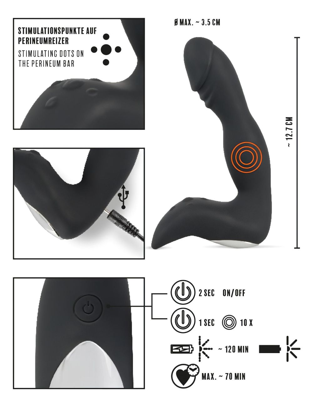 / Rebel - akkus, péniszes prosztata vibrátor (fekete) / Rebel - akkus, péniszes prosztata vibrátor (fekete)