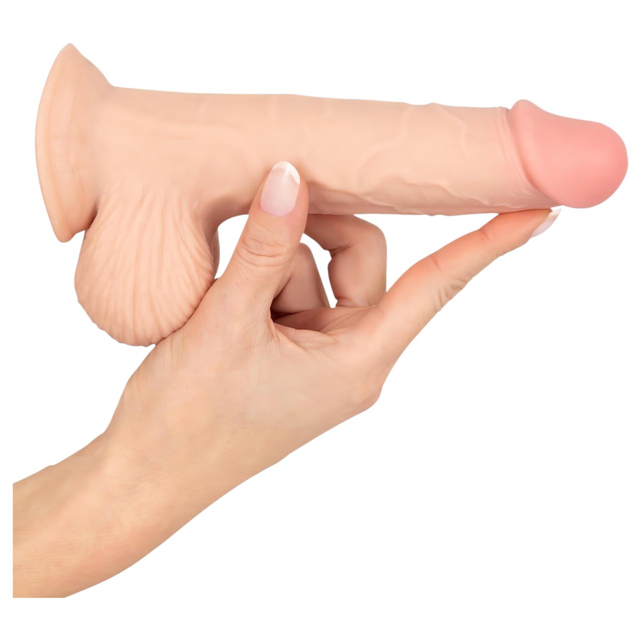 Nature Skin - dildó bőrrel - 19cm (natúr) Nature Skin - dildó bőrrel - 19cm (natúr)