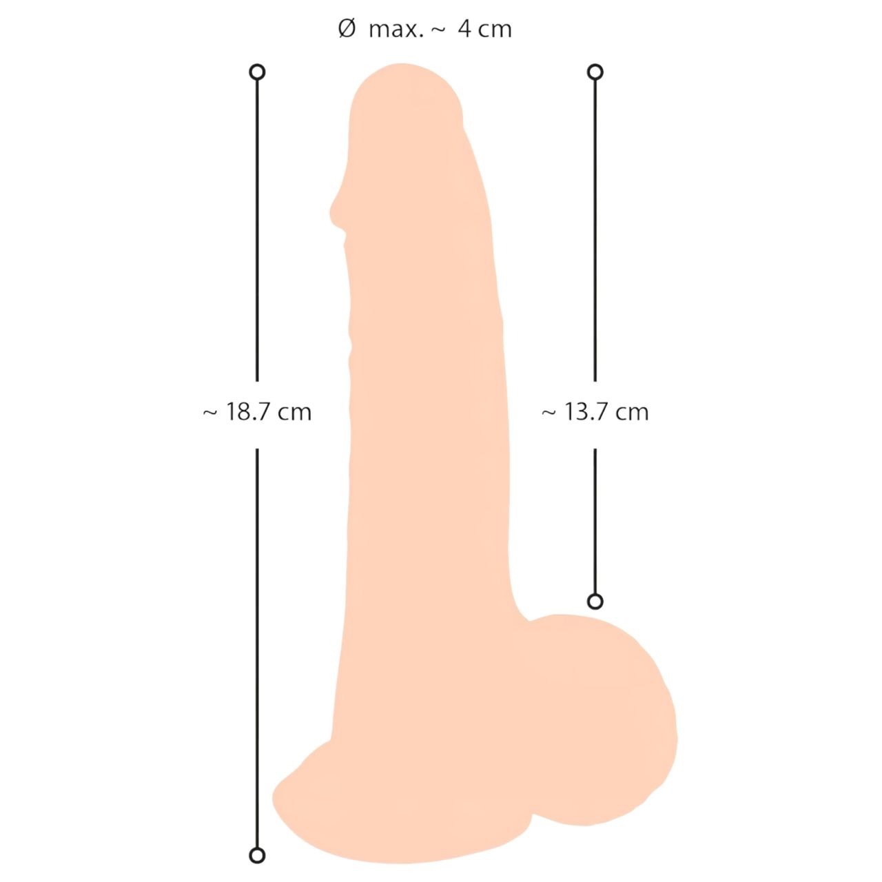 Nature Skin - dildó bőrrel - 19cm (natúr) Nature Skin - dildó bőrrel - 19cm (natúr)