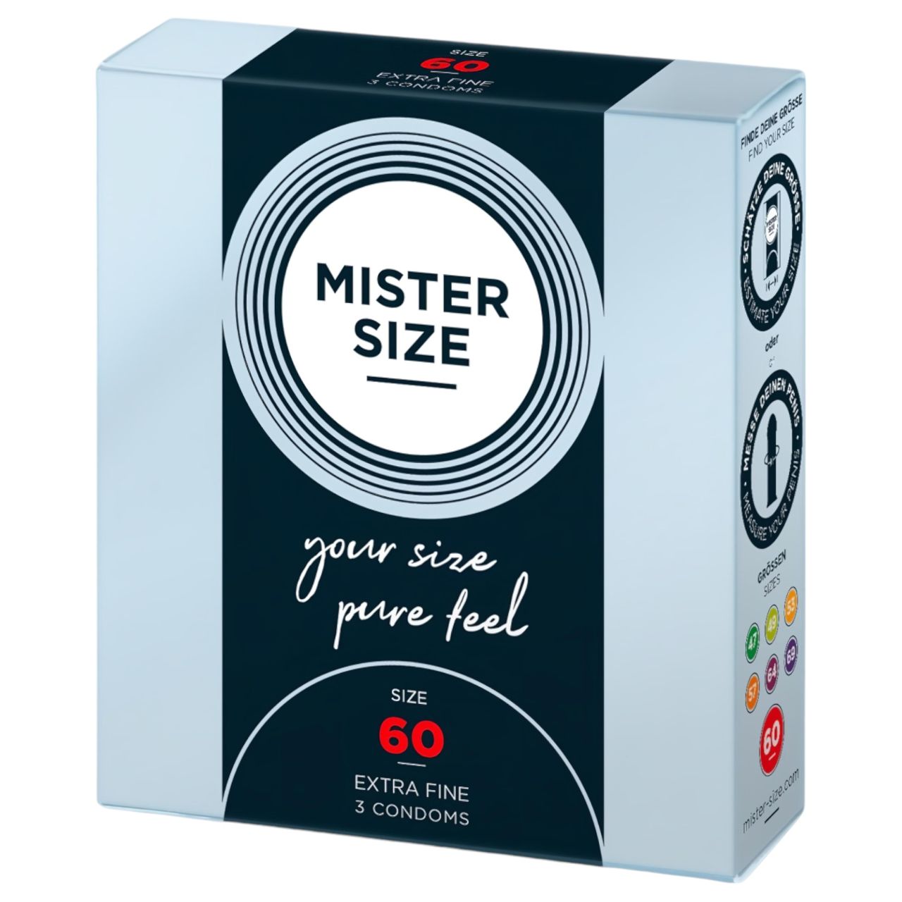 Mister Size vékony óvszer - 60mm (3db) Mister Size vékony óvszer - 60mm (3db)