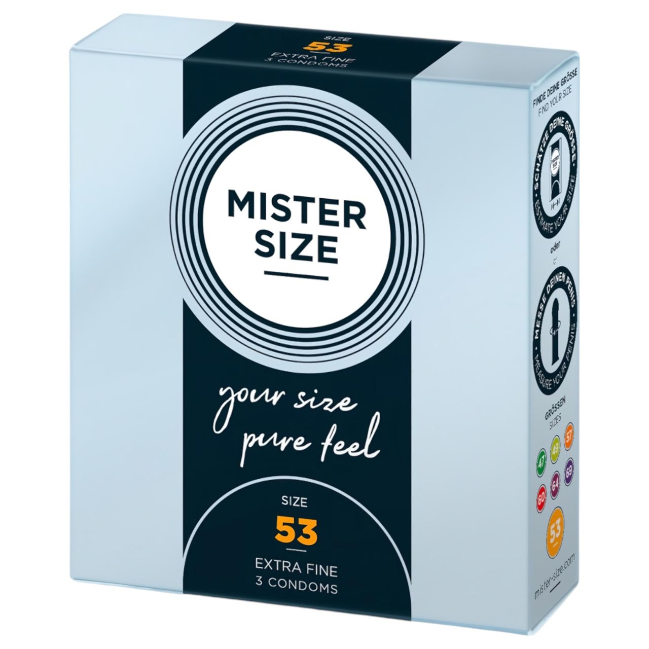 Mister Size vékony óvszer - 53mm (3db) Mister Size vékony óvszer - 53mm (3db)
