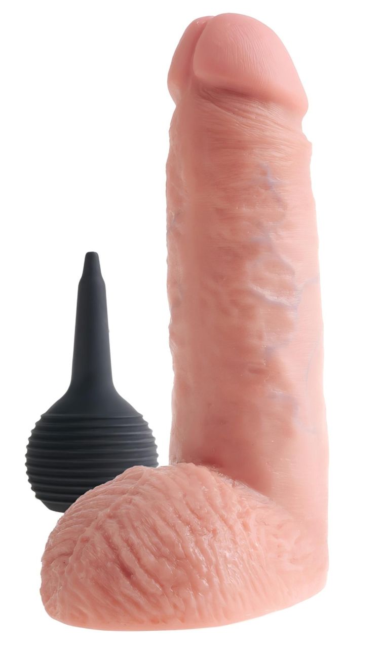 / King Cock 8 - élethű spriccelő dildó (20cm) - natúr / King Cock 8 - élethű spriccelő dildó (20cm) - natúr