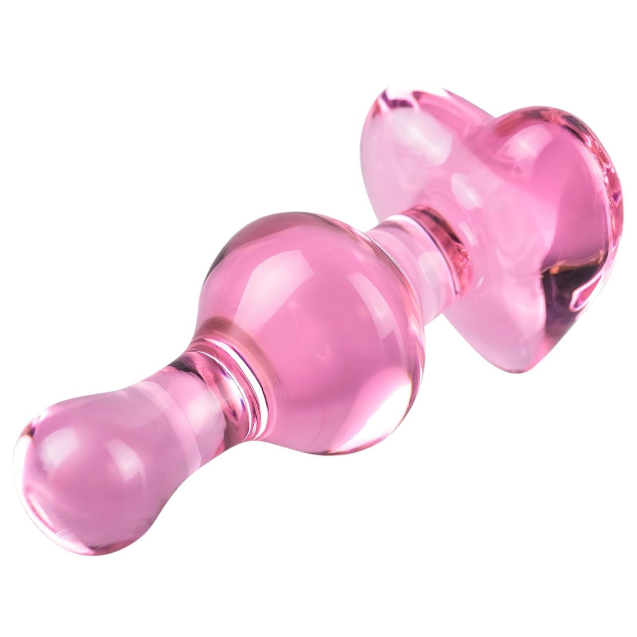 Icicles No. 75 - szíves, üveg anál plug (pink) Icicles No. 75 - szíves, üveg anál plug (pink)