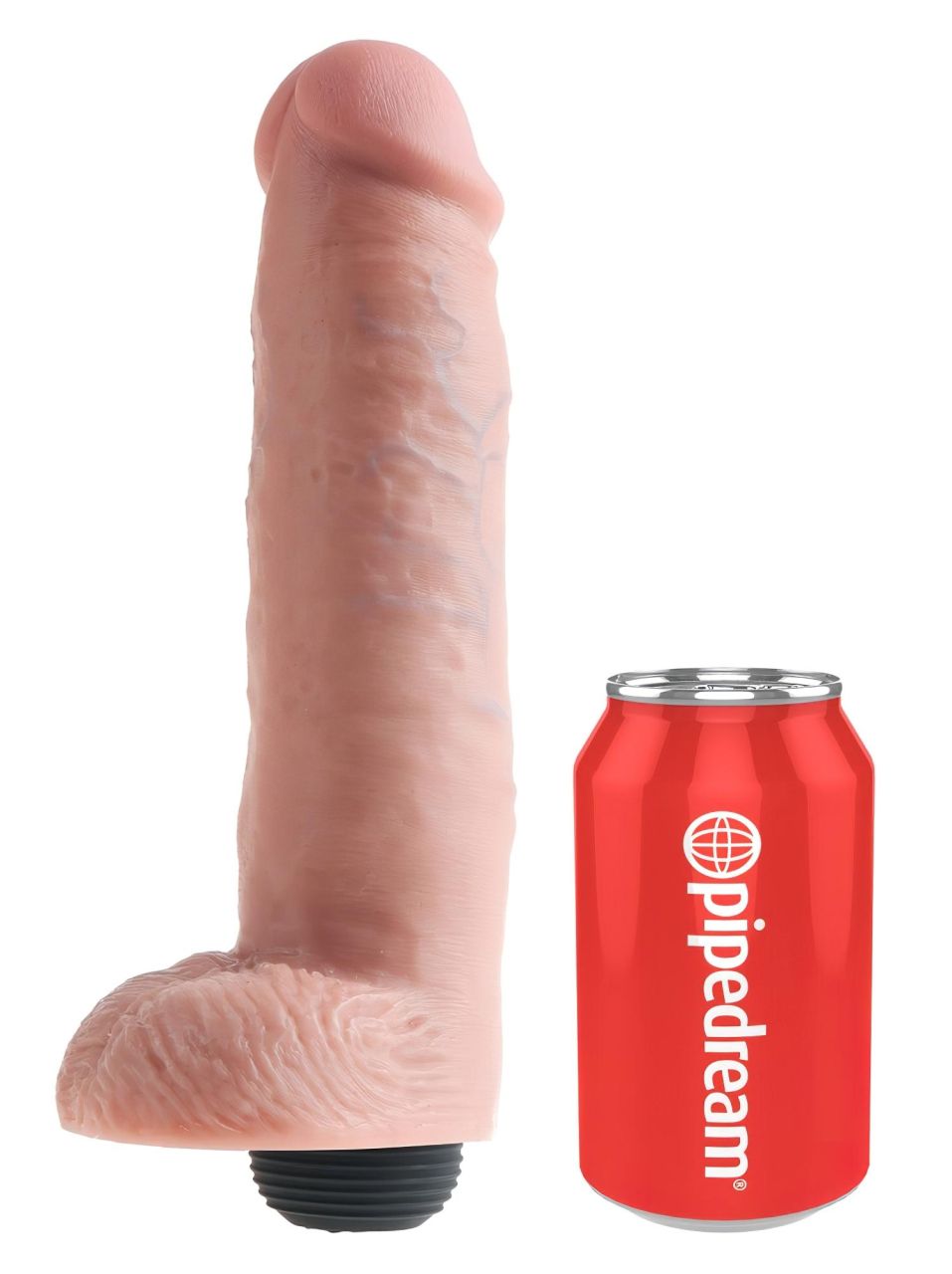 King Cock 10 - élethű spriccelő dildó (25cm) - natúr King Cock 10 - élethű spriccelő dildó (25cm) - natúr