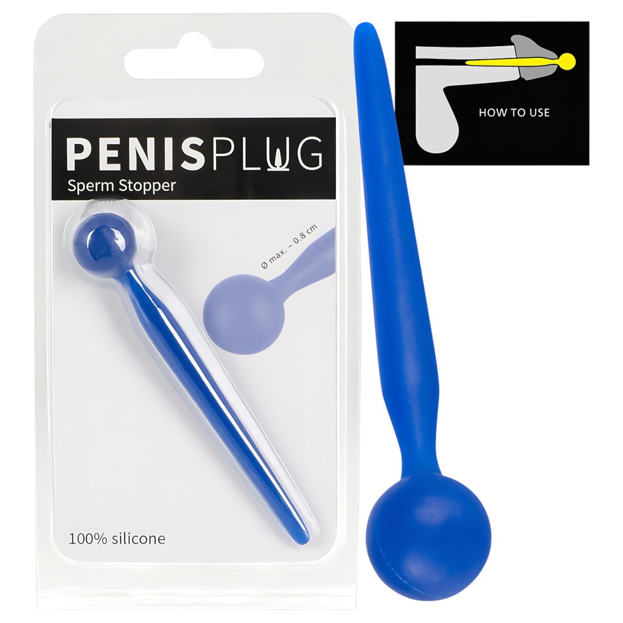 Dilator Sperm Stopper - gömbös, szilikon dilátor (kék) Dilator Sperm Stopper - gömbös, szilikon dilátor (kék)