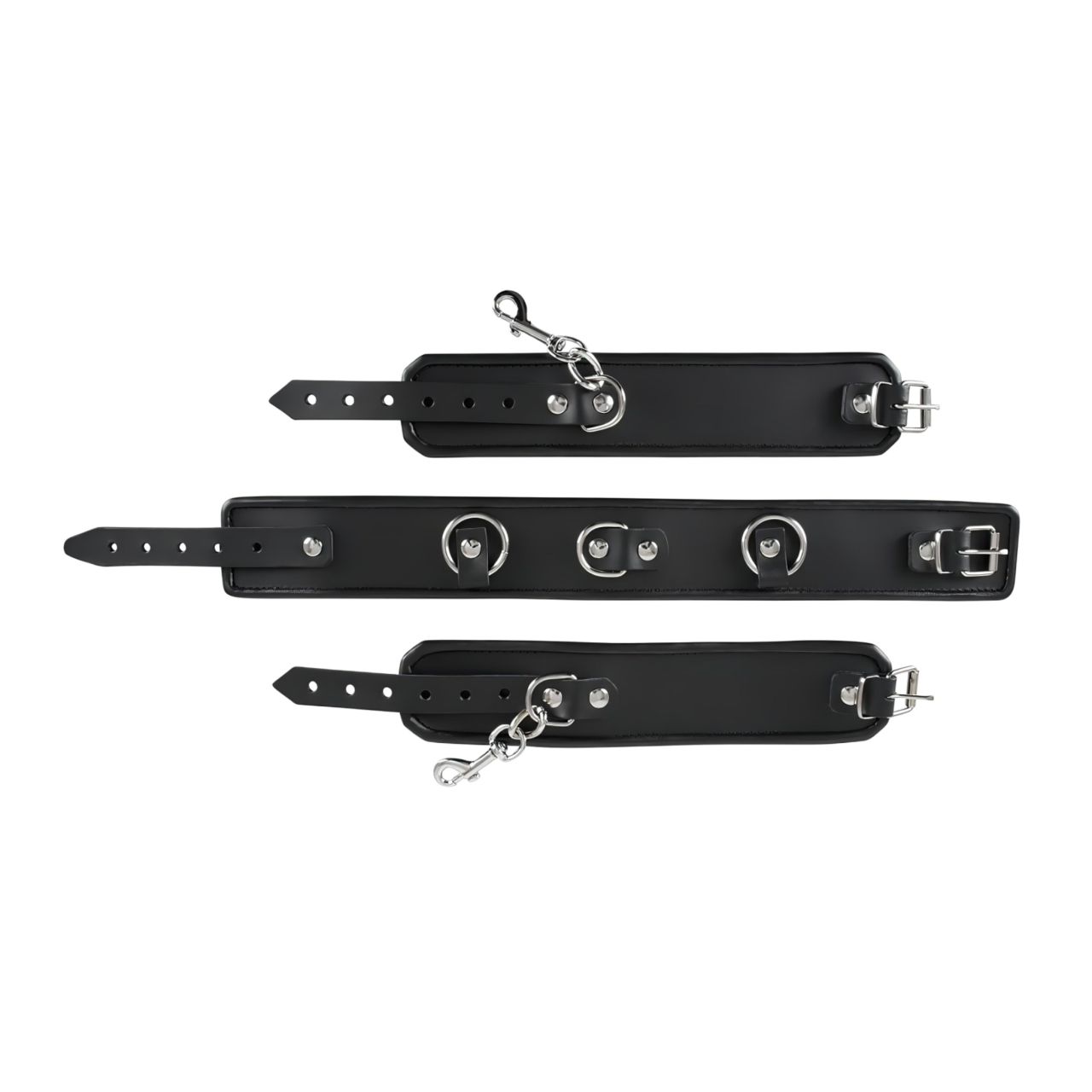 ZADO - bőr nyakörv bilinccsel (fekete) ZADO - bőr nyakörv bilinccsel (fekete)