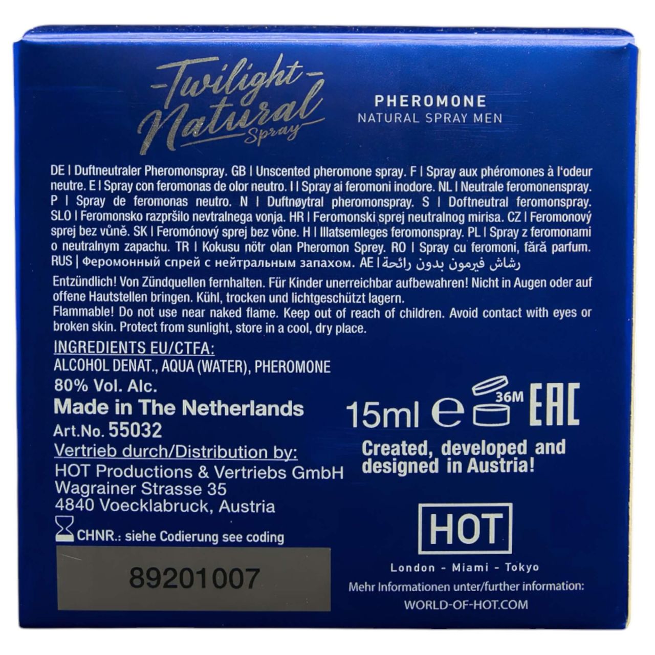 HOT Twilight Natural - férfi feromon parfüm (15ml) - illatmentes HOT Twilight Natural - férfi feromon parfüm (15ml) - illatmentes