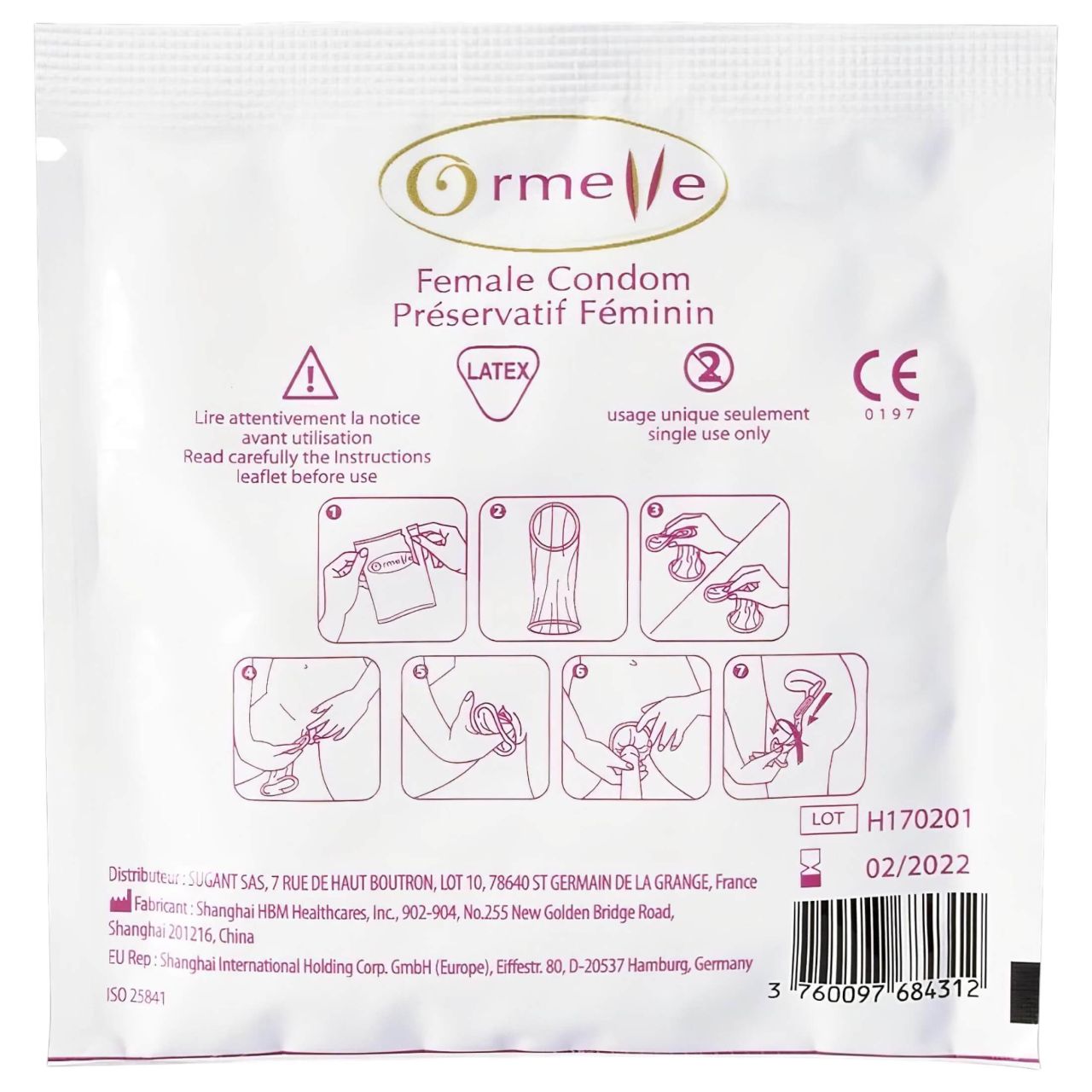Ormelle Femail - női óvszer (5db) Ormelle Femail - női óvszer (5db)