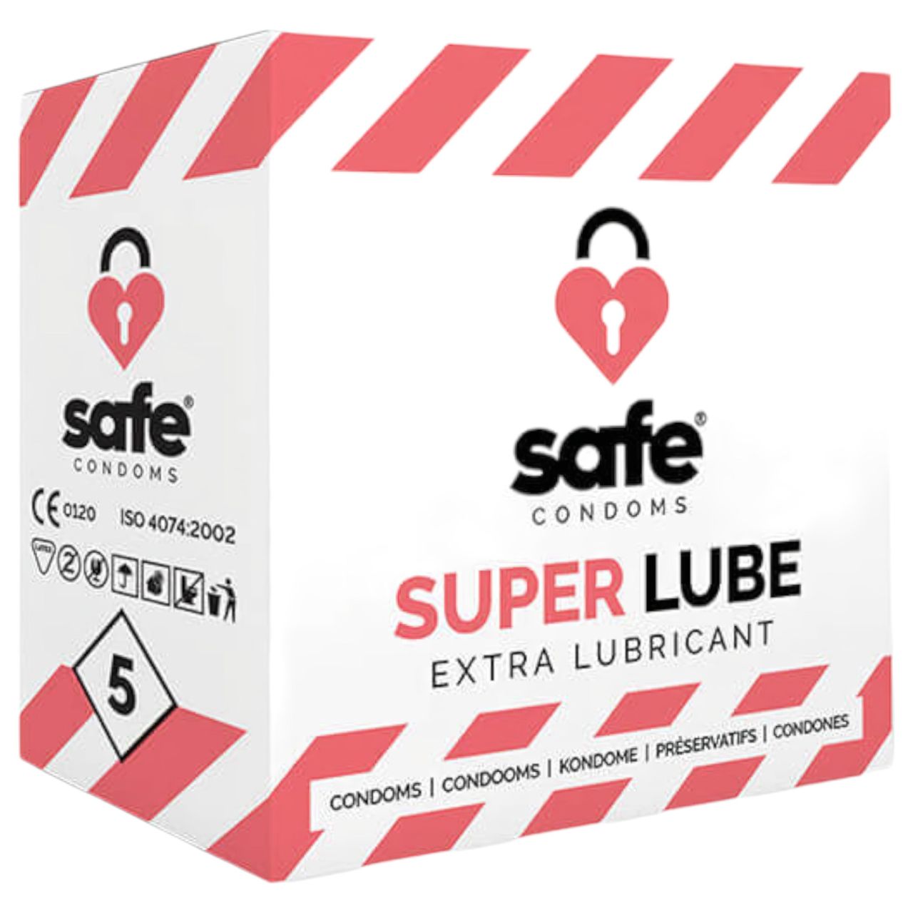 SAFE Super Lube - extra síkos óvszer (5db) SAFE Super Lube - extra síkos óvszer (5db)