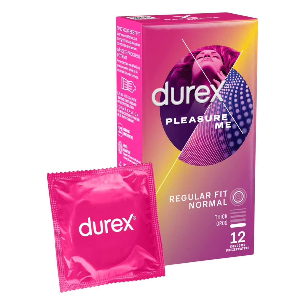 Durex Emoji PleasureMe - bordázott-pontozott óvszer (12db) Durex Emoji PleasureMe - bordázott-pontozott óvszer (12db)