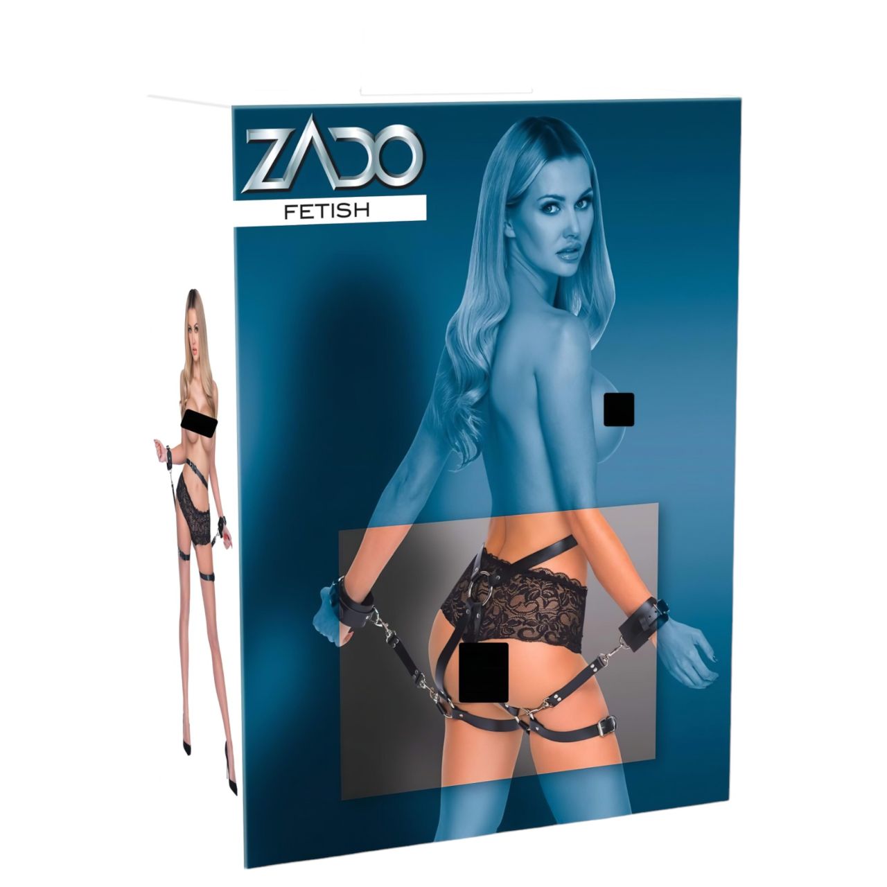 ZADO - bőr pántos, variálható kötöző szett (fekete) ZADO - bőr pántos, variálható kötöző szett (fekete)