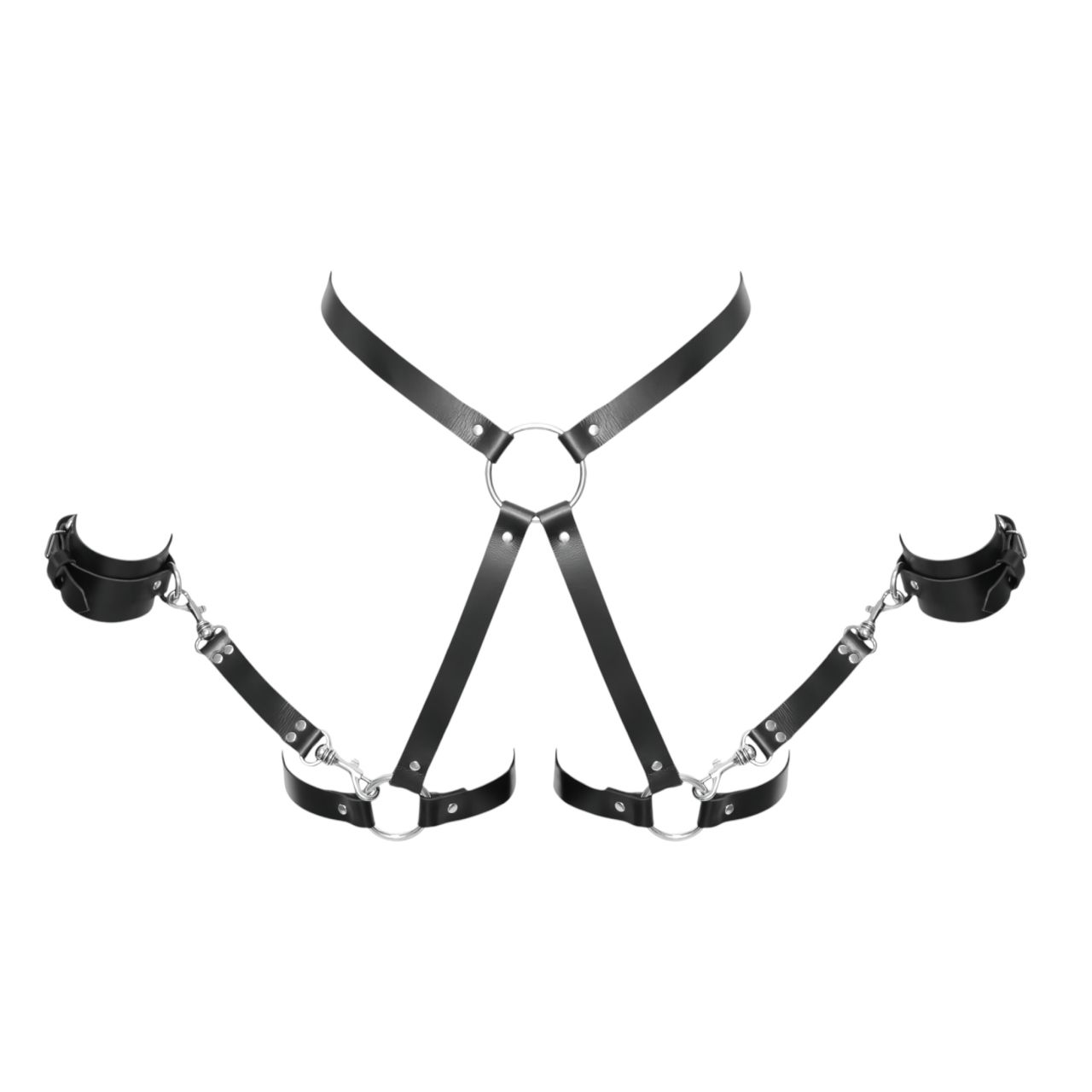 / ZADO - bőr pántos, variálható kötöző szett (fekete) / ZADO - bőr pántos, variálható kötöző szett (fekete)