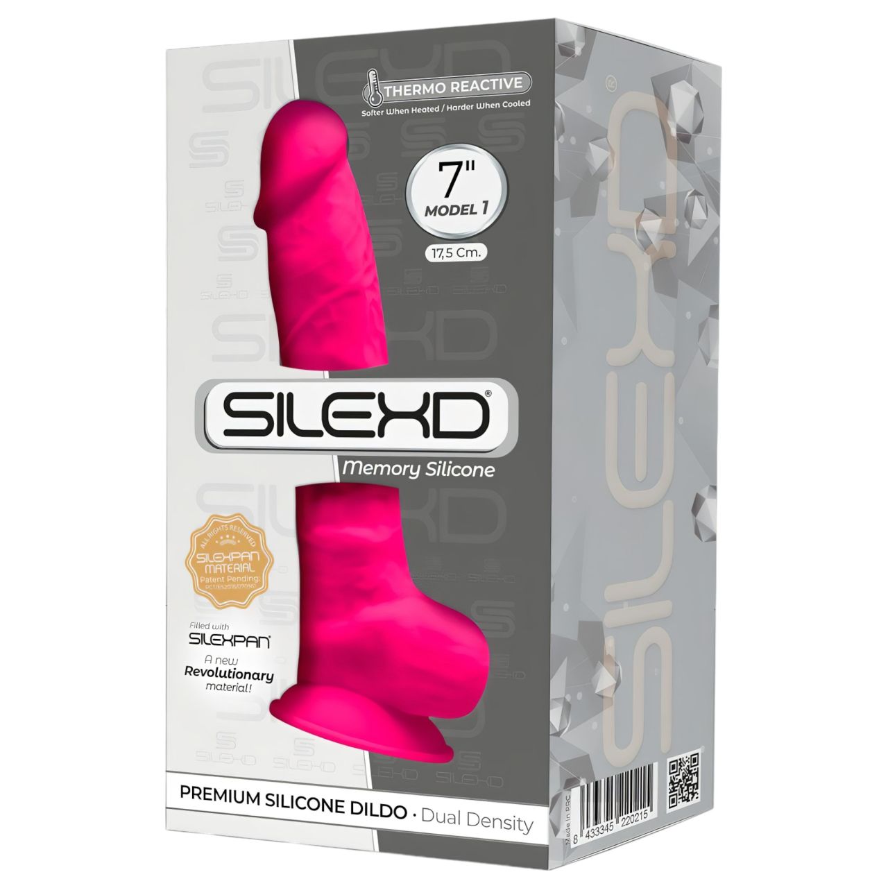 Silexd 7 - tapadókorongos, herés dildó - 17,5cm (pink) Silexd 7 - tapadókorongos, herés dildó - 17,5cm (pink)