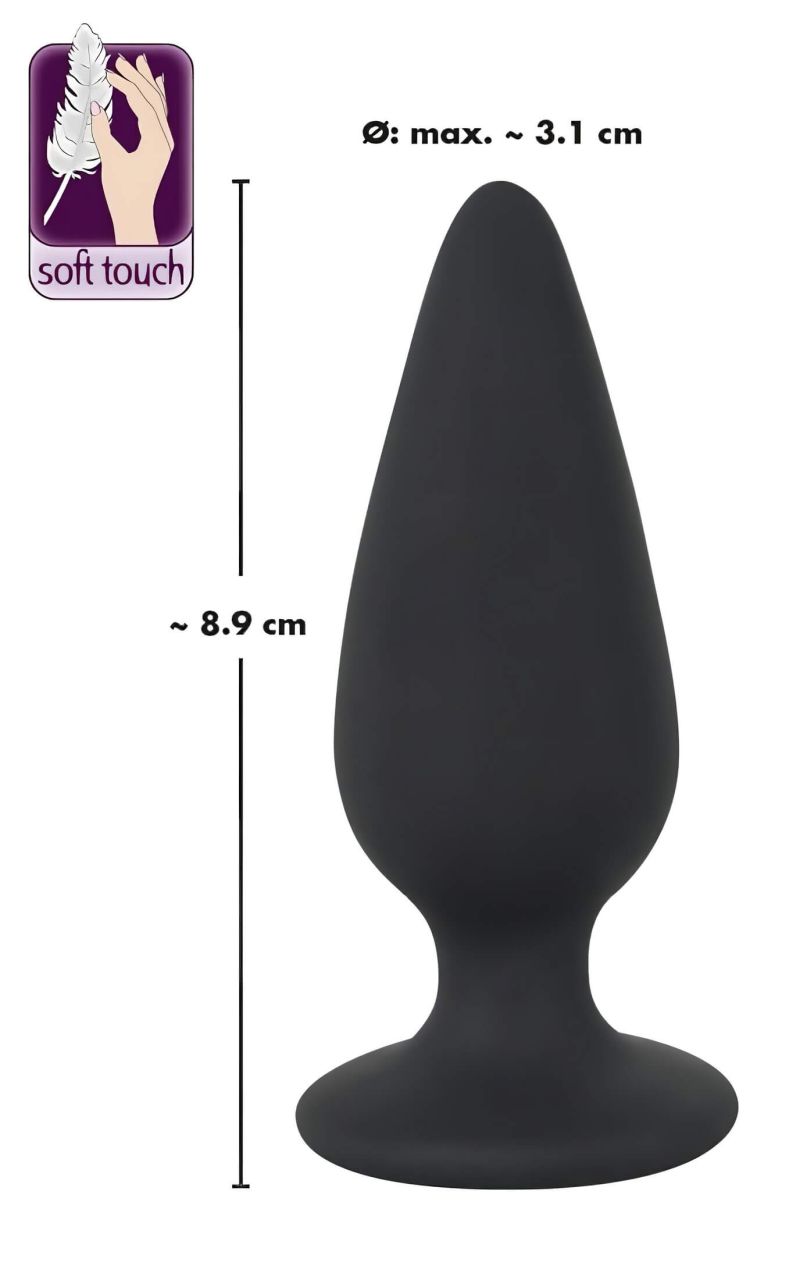 Black Velvet Heavy - 75g-os anál plug (fekete) Black Velvet Heavy - 75g-os anál plug (fekete)