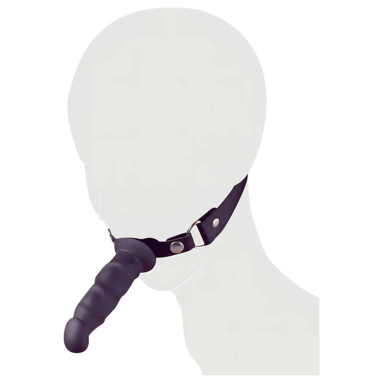 Fetish - szájpecek dildóval (fekete) Fetish - szájpecek dildóval (fekete)