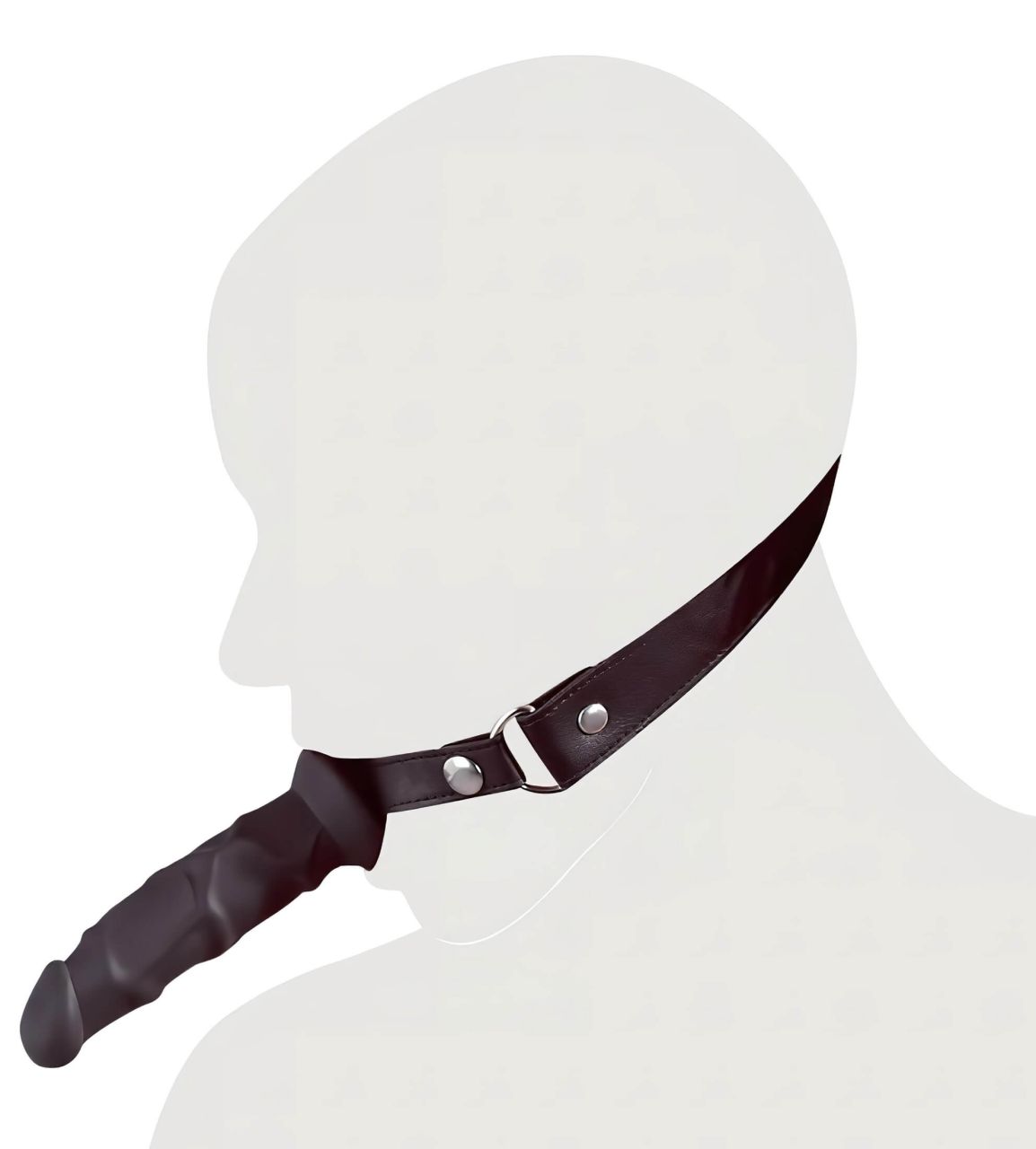 Fetish - szájpecek dildóval (fekete) Fetish - szájpecek dildóval (fekete)
