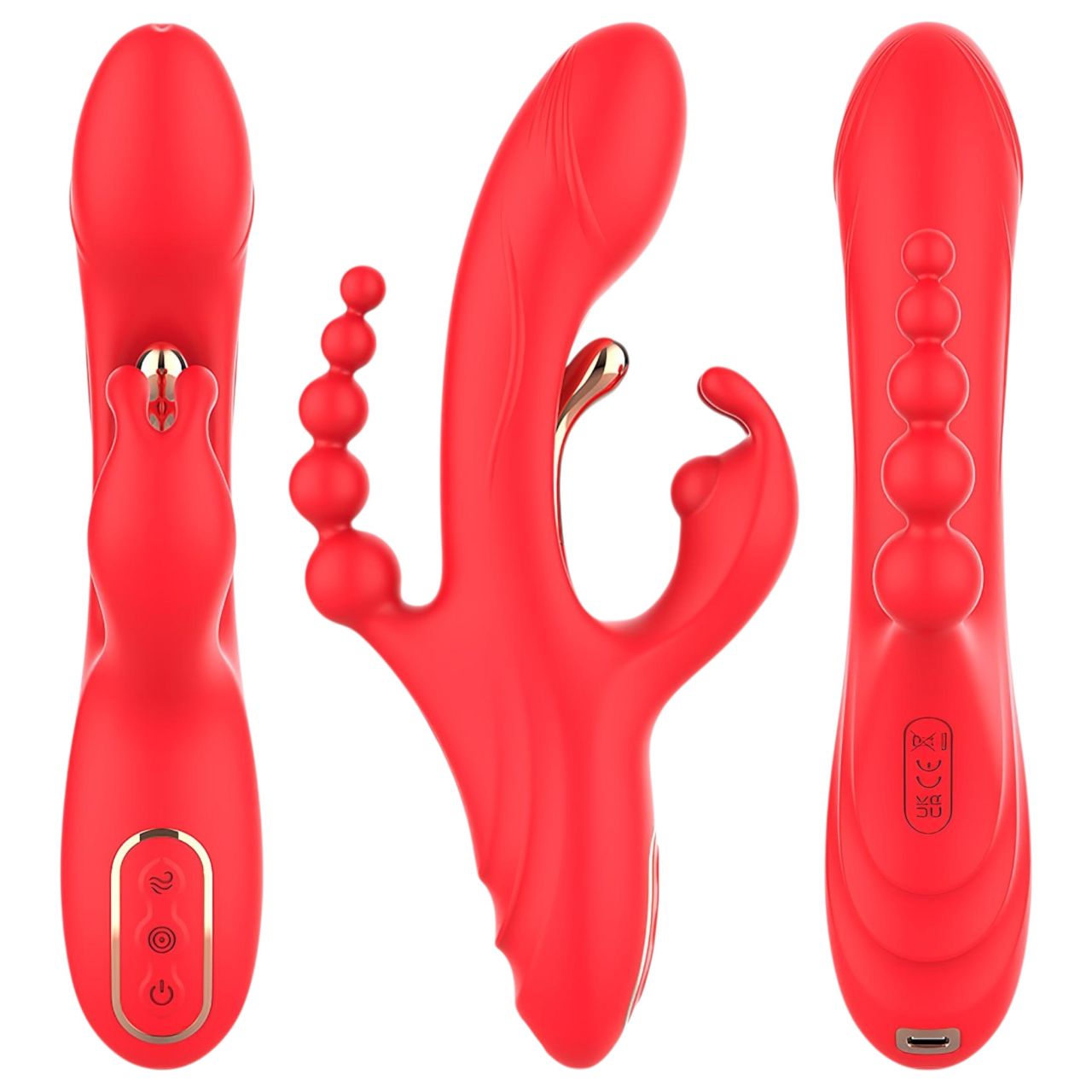 Bestoy - 3 ágú, nyelves vibrátor (piros) Bestoy - 3 ágú, nyelves vibrátor (piros)