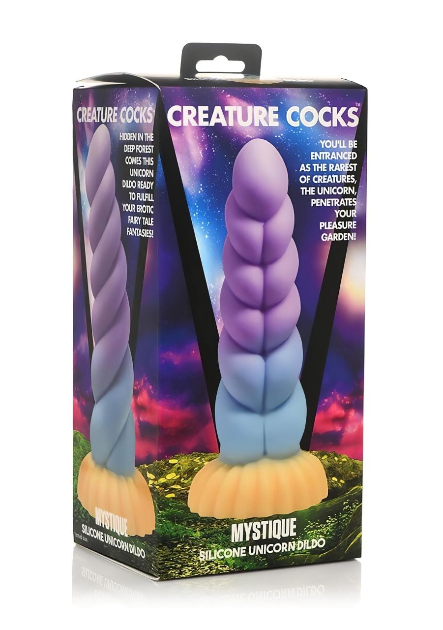 Creature Cocks Mystique - unikornis dildó - 21cm (lila-sárga) Creature Cocks Mystique - unikornis dildó - 21cm (lila-sárga)