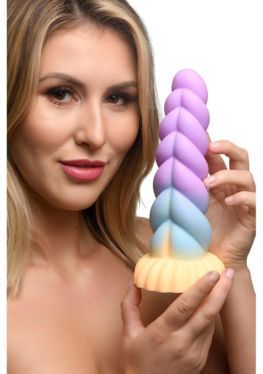Creature Cocks Mystique - unikornis dildó - 21cm (lila-sárga) Creature Cocks Mystique - unikornis dildó - 21cm (lila-sárga)