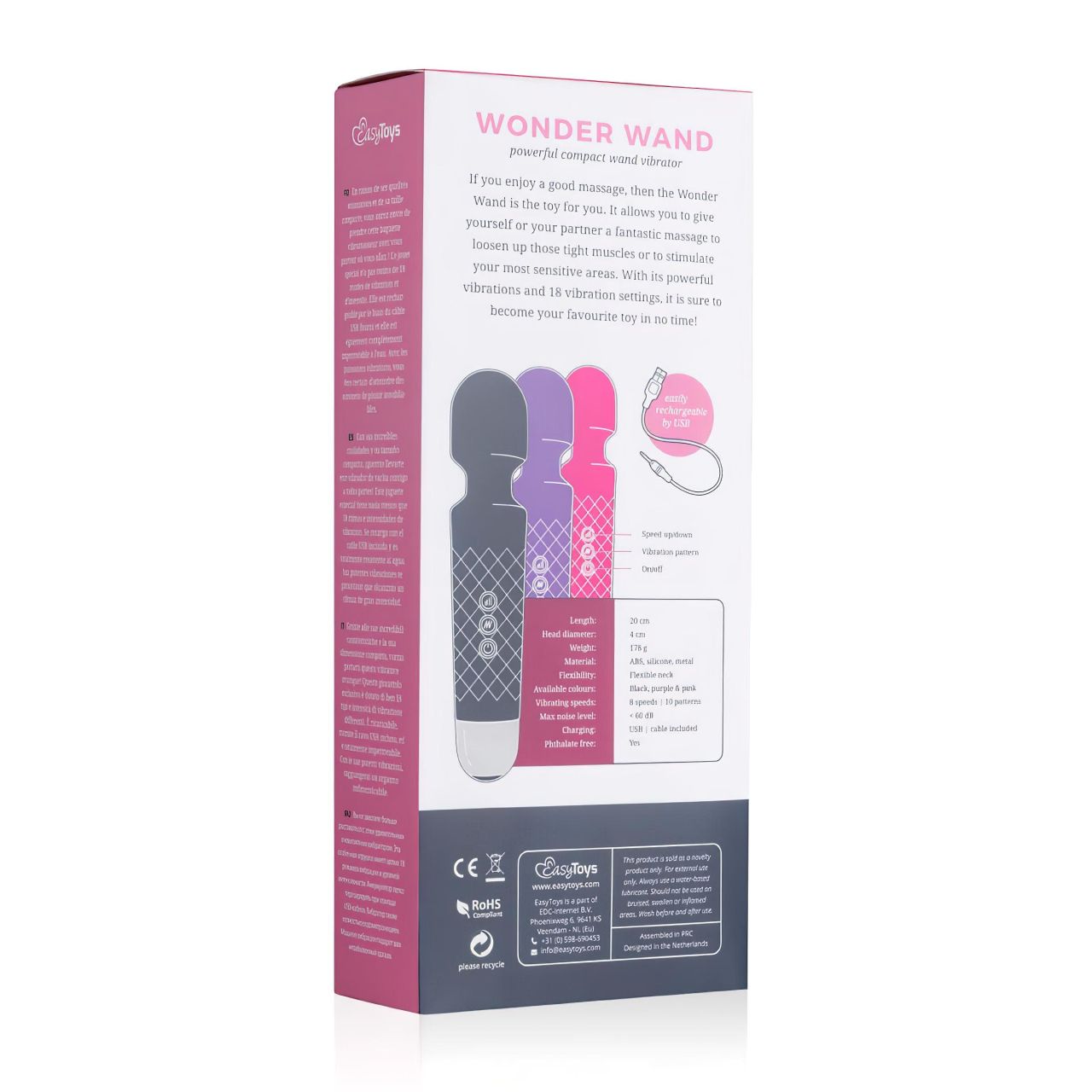 EasyToys Mini Wand - akkus masszírozó vibrátor (fekete) EasyToys Mini Wand - akkus masszírozó vibrátor (fekete)