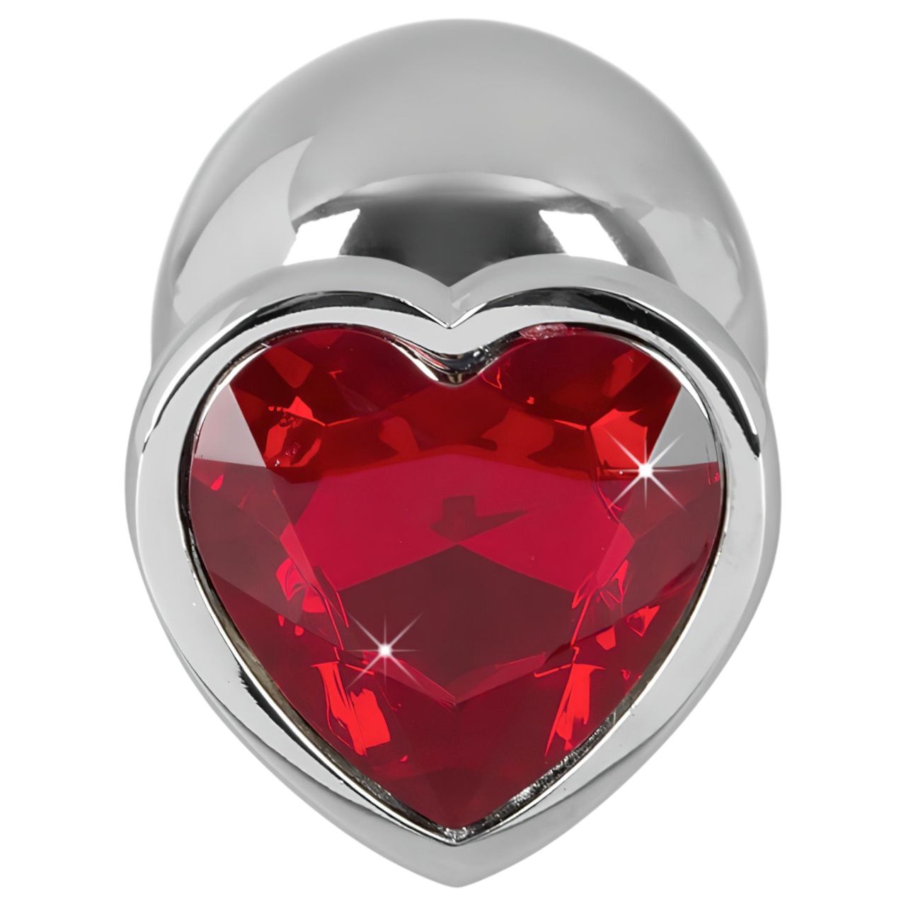 You2Toys - Diamond - 85g-os alumínium anál plug (ezüst-piros) You2Toys - Diamond - 85g-os alumínium anál plug (ezüst-piros)