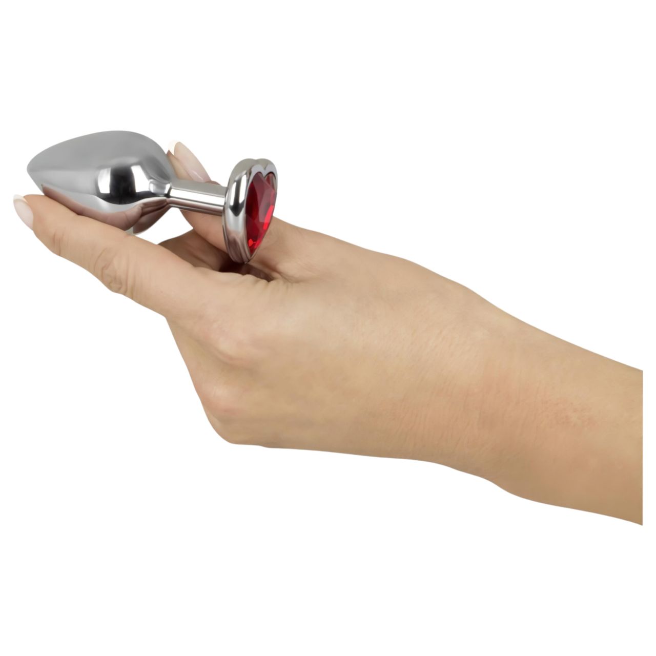 You2Toys - Diamond - 85g-os alumínium anál plug (ezüst-piros) You2Toys - Diamond - 85g-os alumínium anál plug (ezüst-piros)