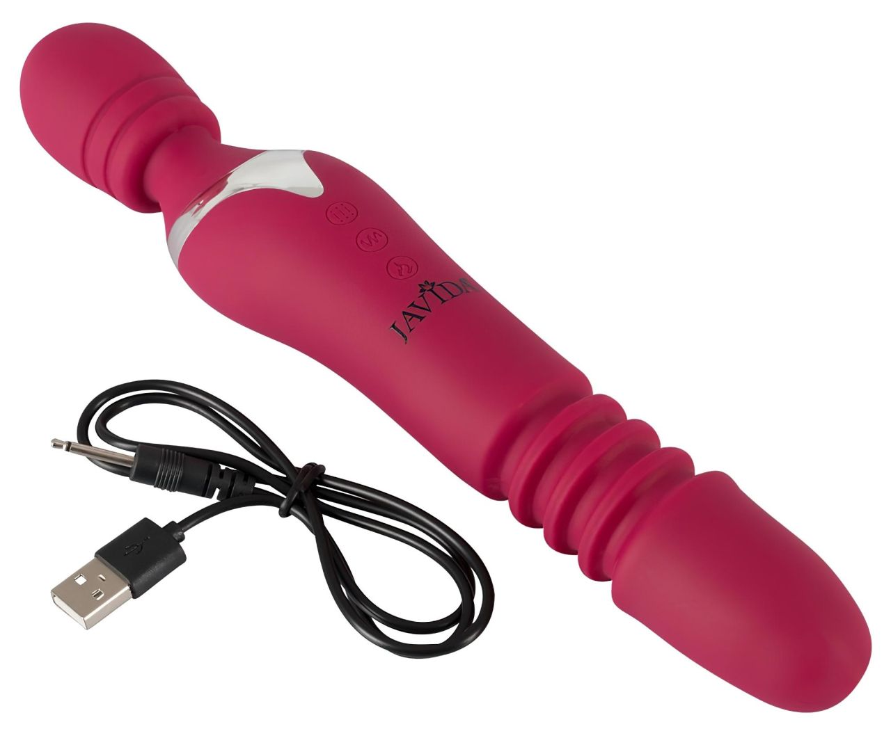 Javida Thrusting - 3in1 masszírozó vibrátor (piros) Javida Thrusting - 3in1 masszírozó vibrátor (piros)