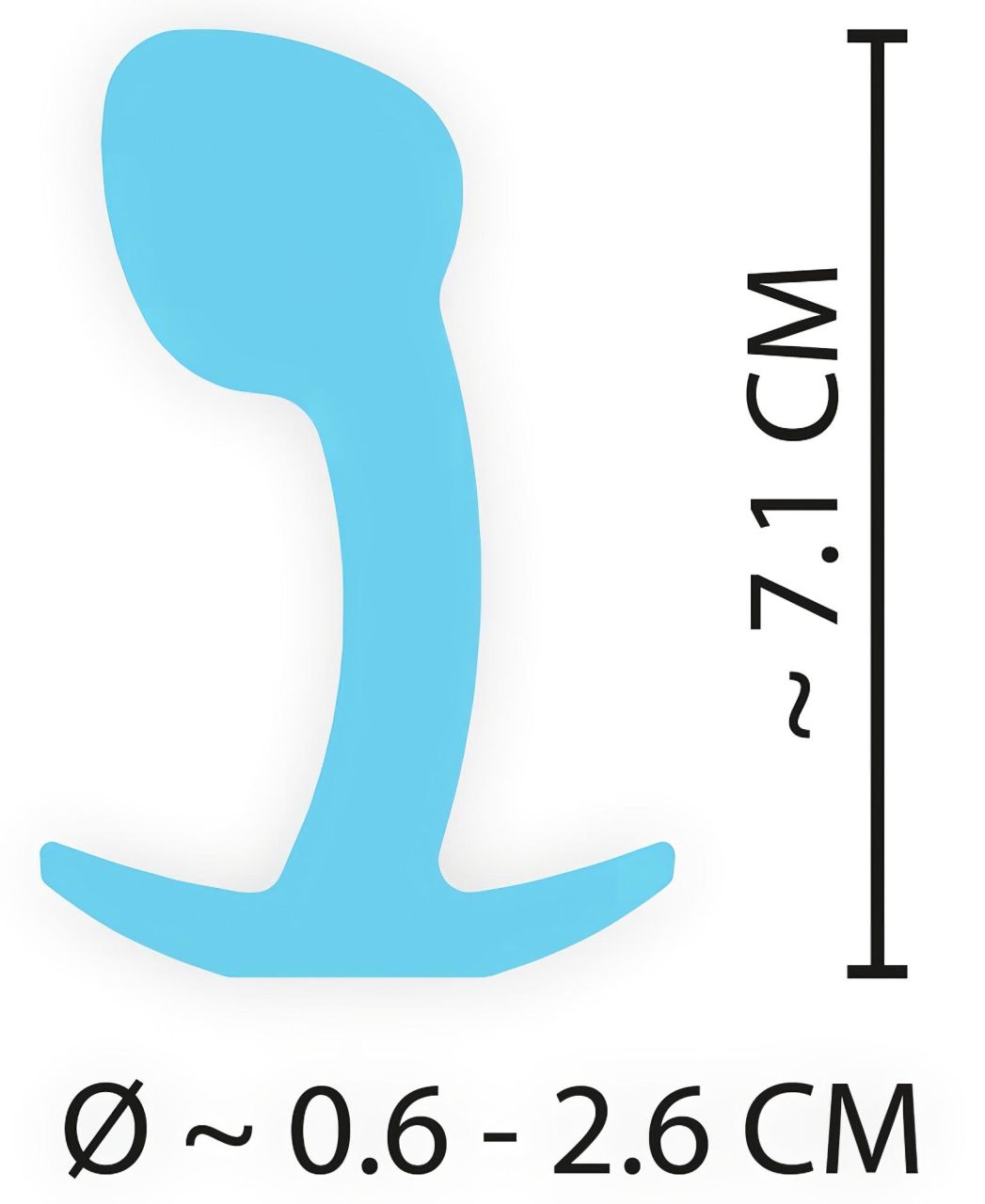 Cuties Mini Butt Plug - szilikon anál plug - kék (2,6cm) Cuties Mini Butt Plug - szilikon anál plug - kék (2,6cm)