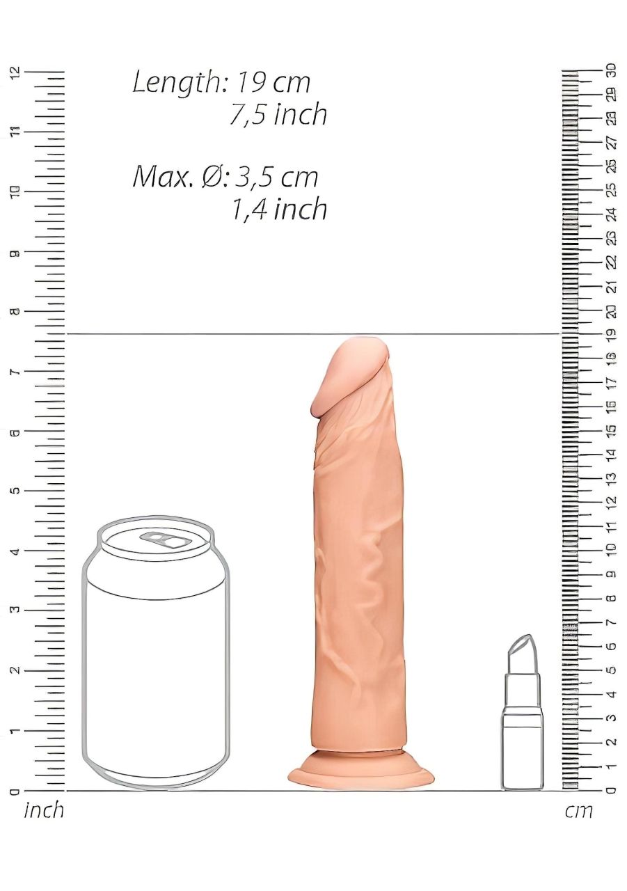 RealRock Dong 7 - élethű dildó (17cm) - natúr RealRock Dong 7 - élethű dildó (17cm) - natúr