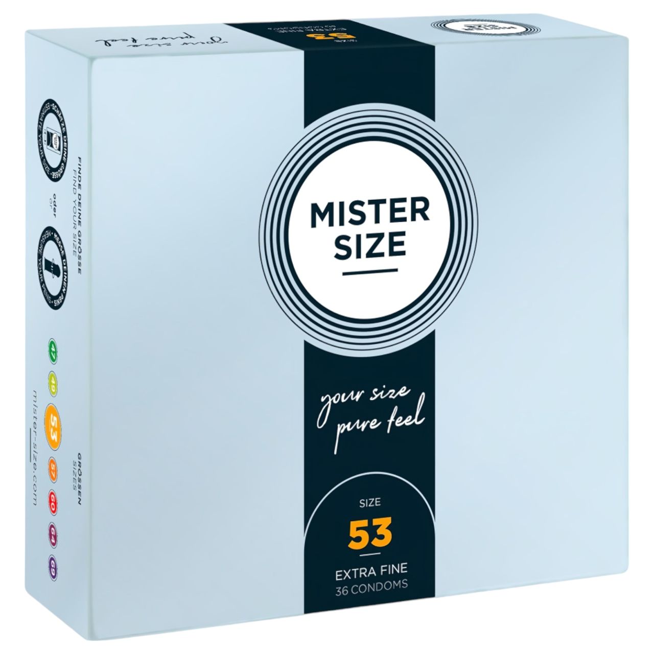 Mister Size vékony óvszer - 53mm (36db) Mister Size vékony óvszer - 53mm (36db)