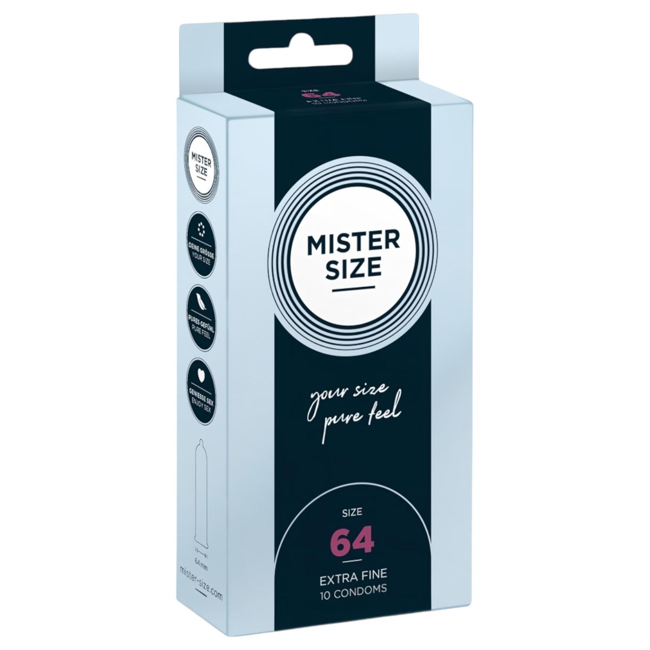 Mister Size vékony óvszer - 64mm (10db) Mister Size vékony óvszer - 64mm (10db)