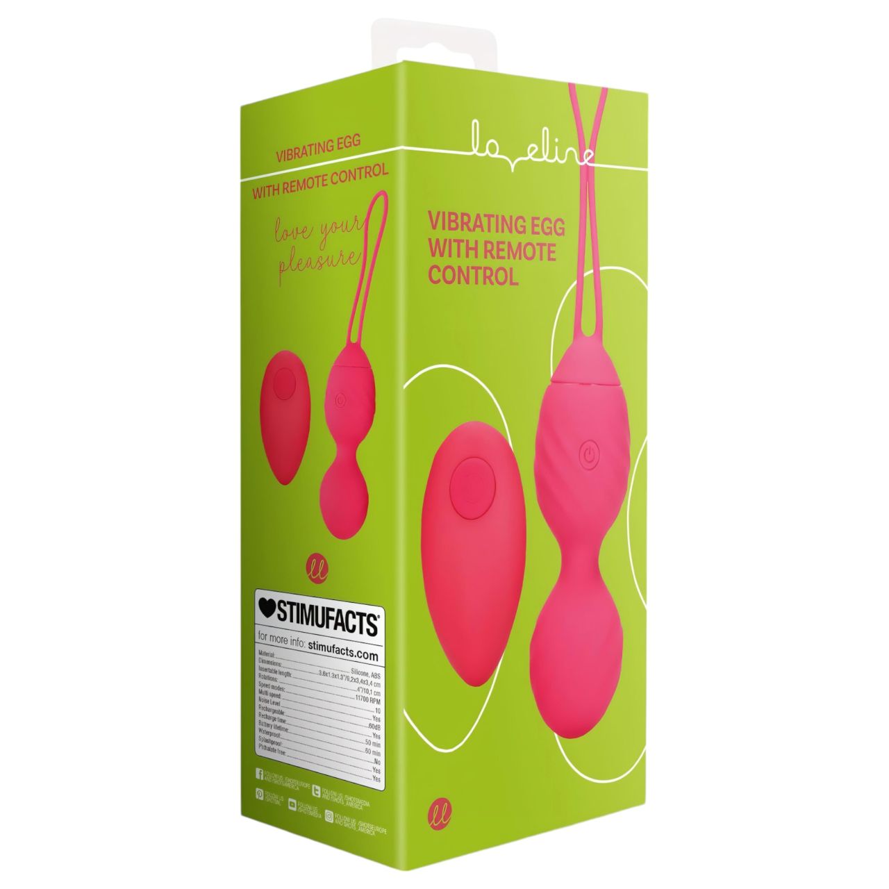 Loveline - barázdált vibrációs gésagolyó (pink) Loveline - barázdált vibrációs gésagolyó (pink)