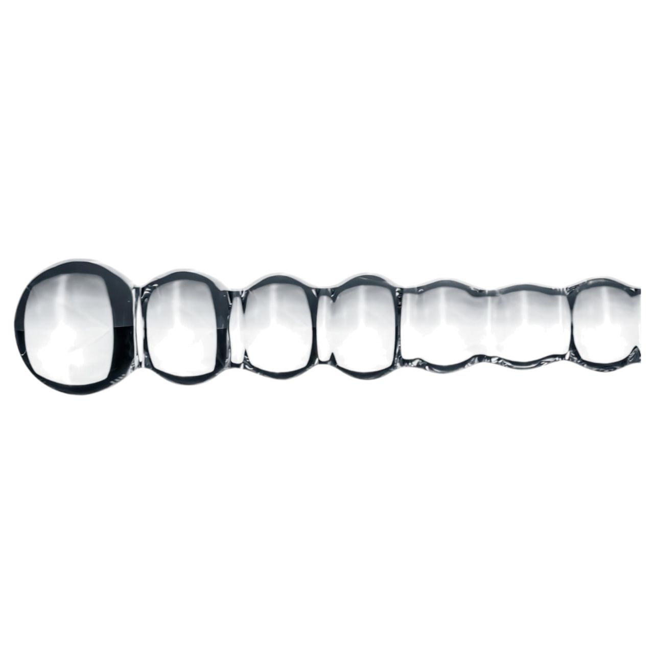 Gildo Glass No. 20 - gyöngyös üveg dildó (átlátszó)