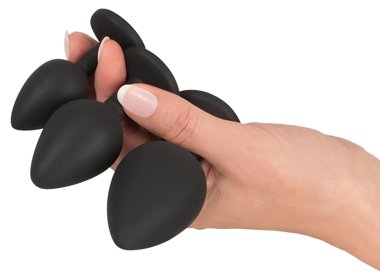 Black Velvets - anál plug szett (4 részes) - fekete